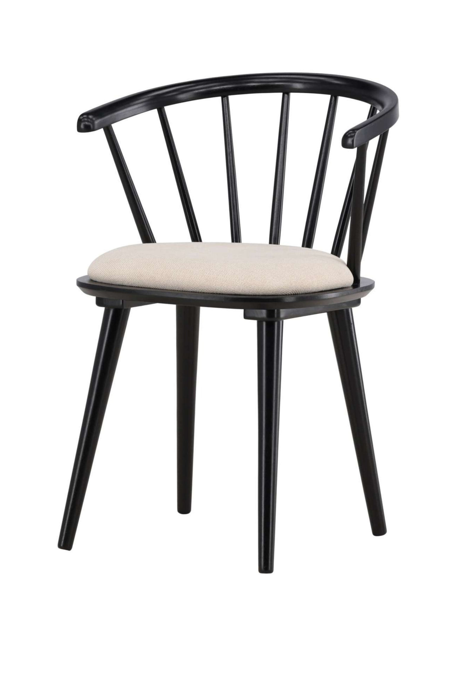 Bobby Dining Chair 2-pack - Drewno Kauczukowe, Czarny/Drewno Kauczukowe, Bielone - 3