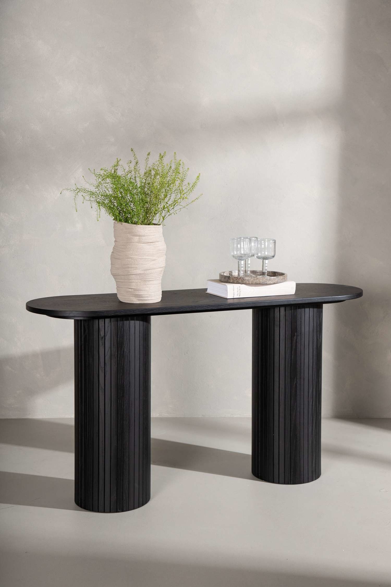 Bianca Console Table - Mdf, Black/Mdf, Whitewash/Mdf, Mocca