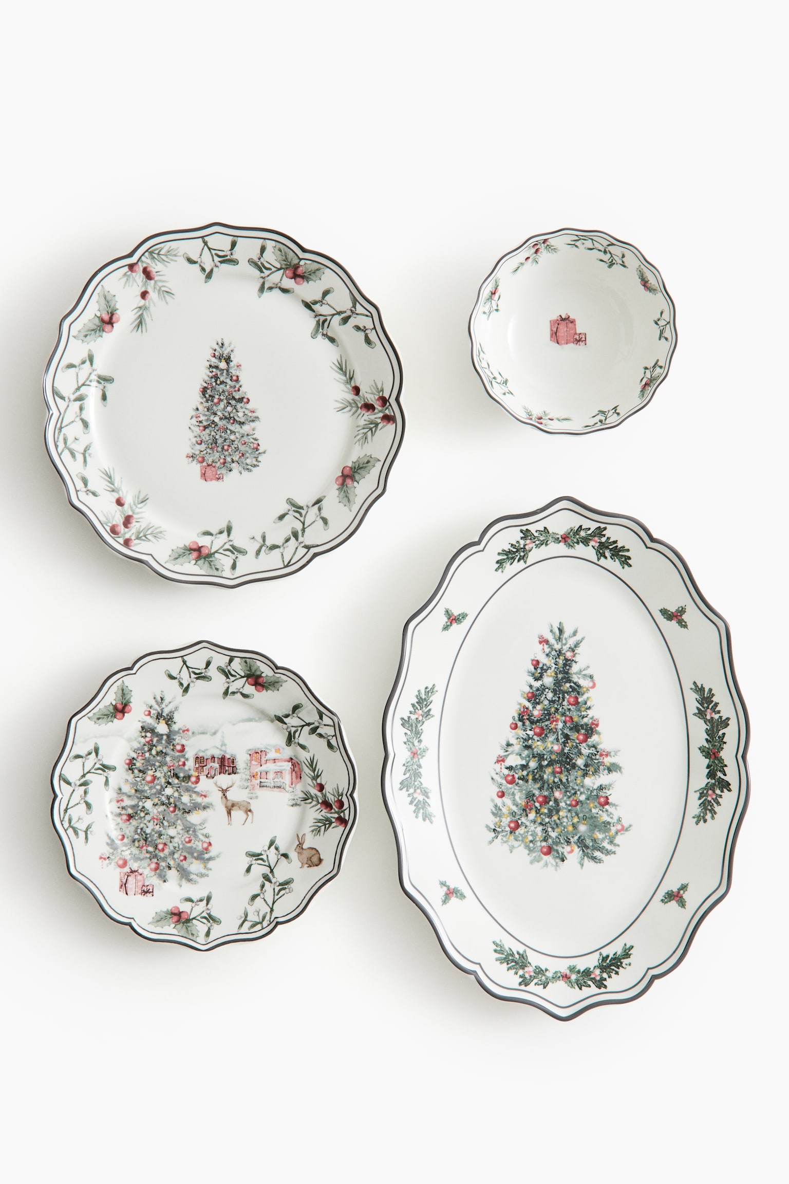 Porcelain plate - White/Christmas - 3