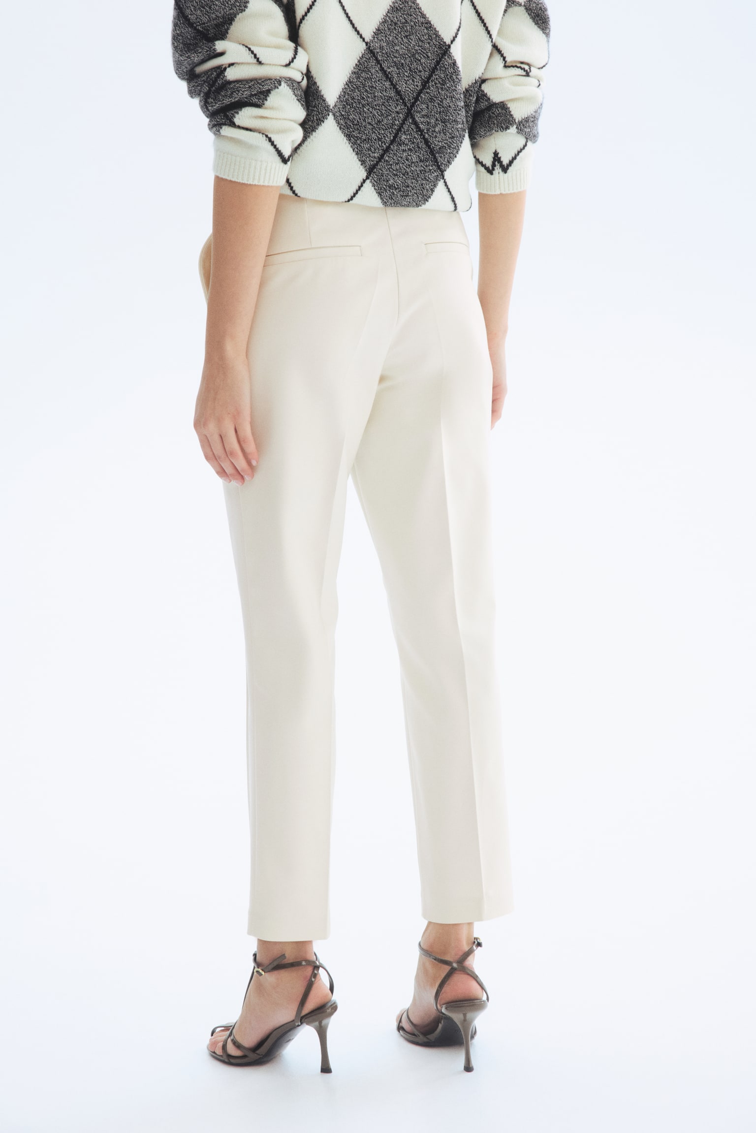 Cigarette trousers - Cream/Black/Navy blue/Light beige/Dark khaki green/Dark brown/Dark grey/Checked - 4