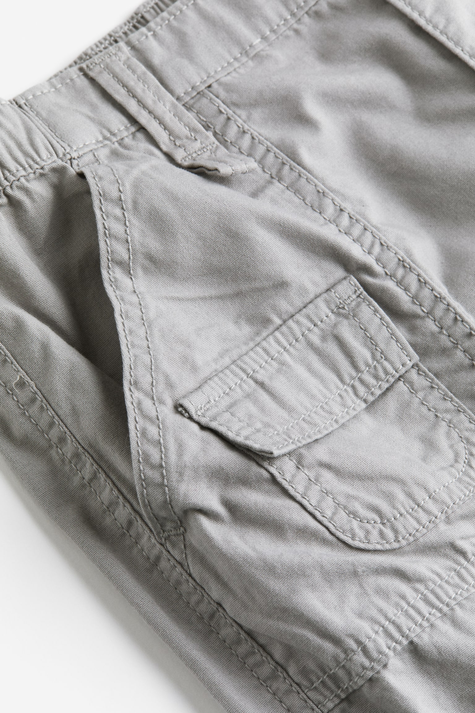 Canvas cargo trousers - Grey/Black - 5