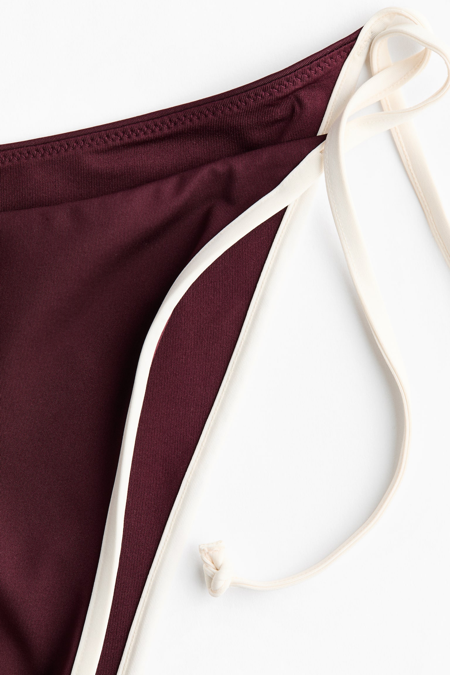 Tie tanga bikini bottoms - Burgundy - 5