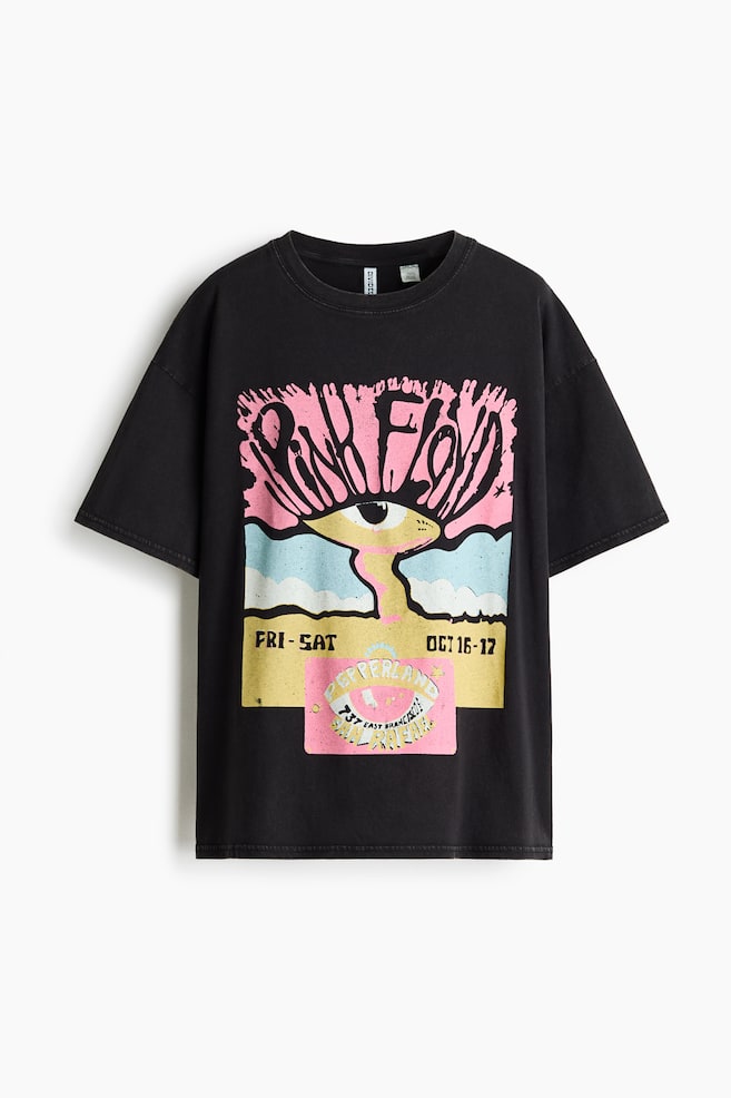 Camiseta oversize con motivo estampado - Negro/Pink Floyd/Naranja claro/Grateful Dead/Naranja/Pacha - 1