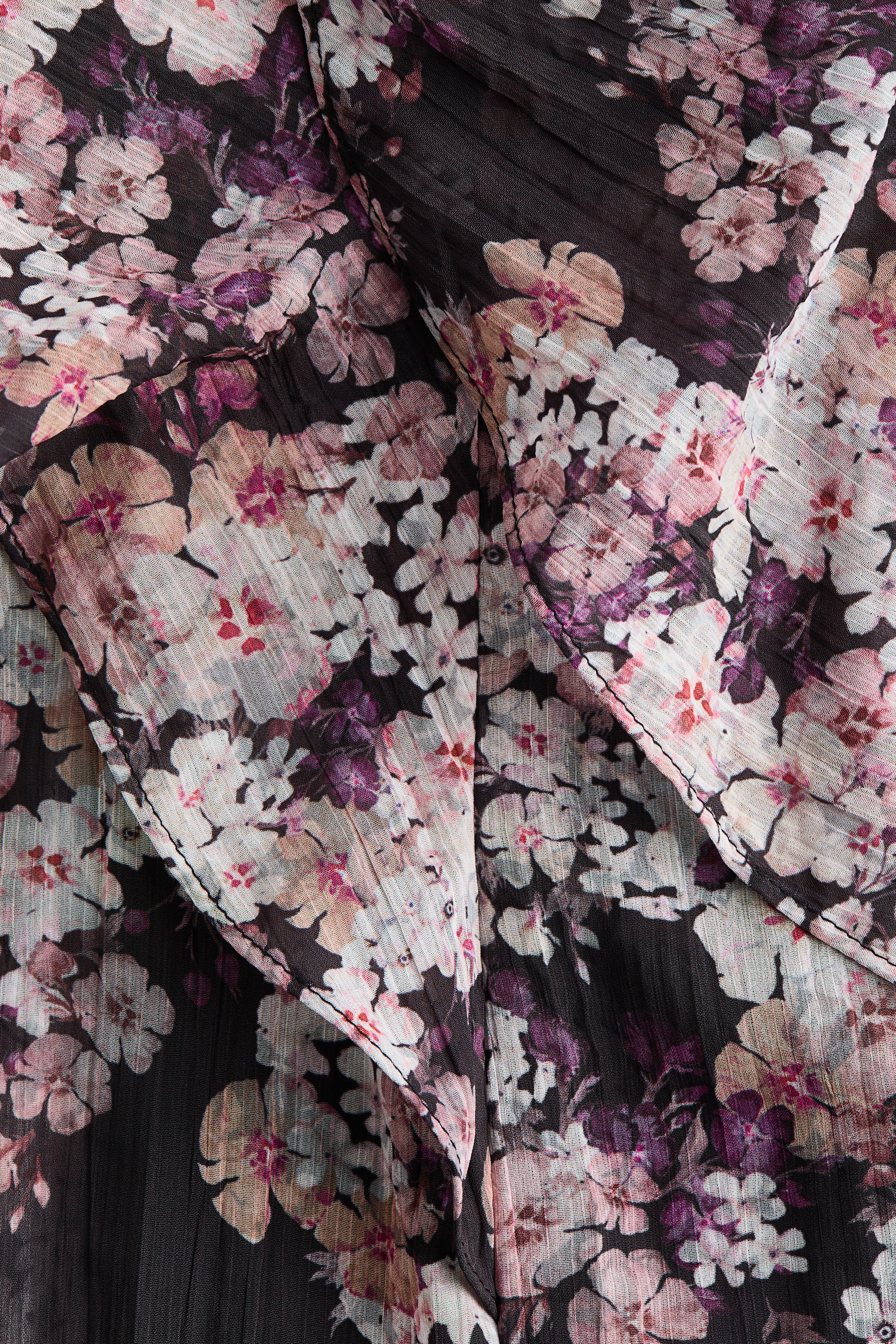 Flounced Plissé Dress
