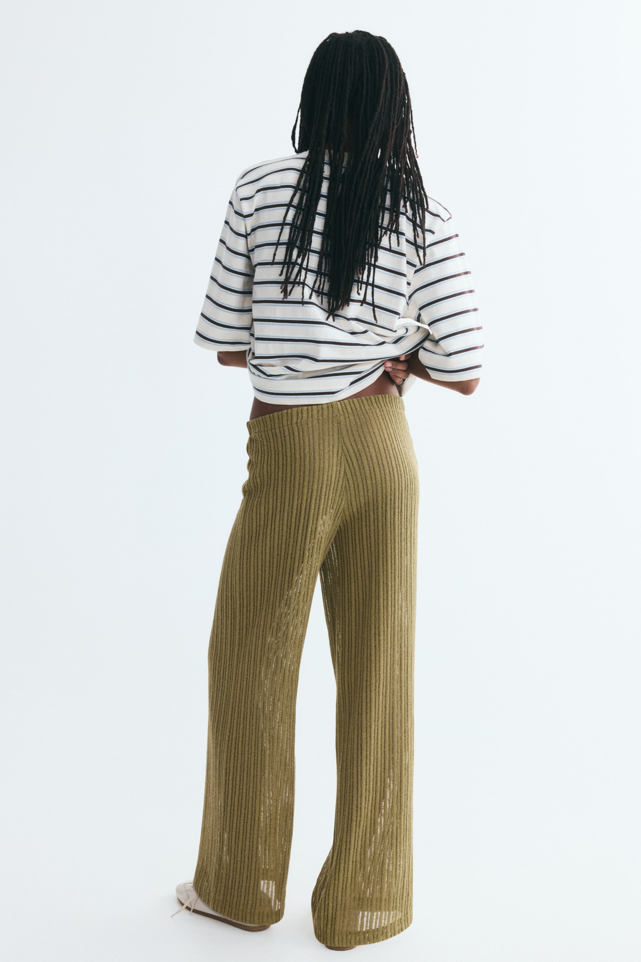 Rib-Knit Pants