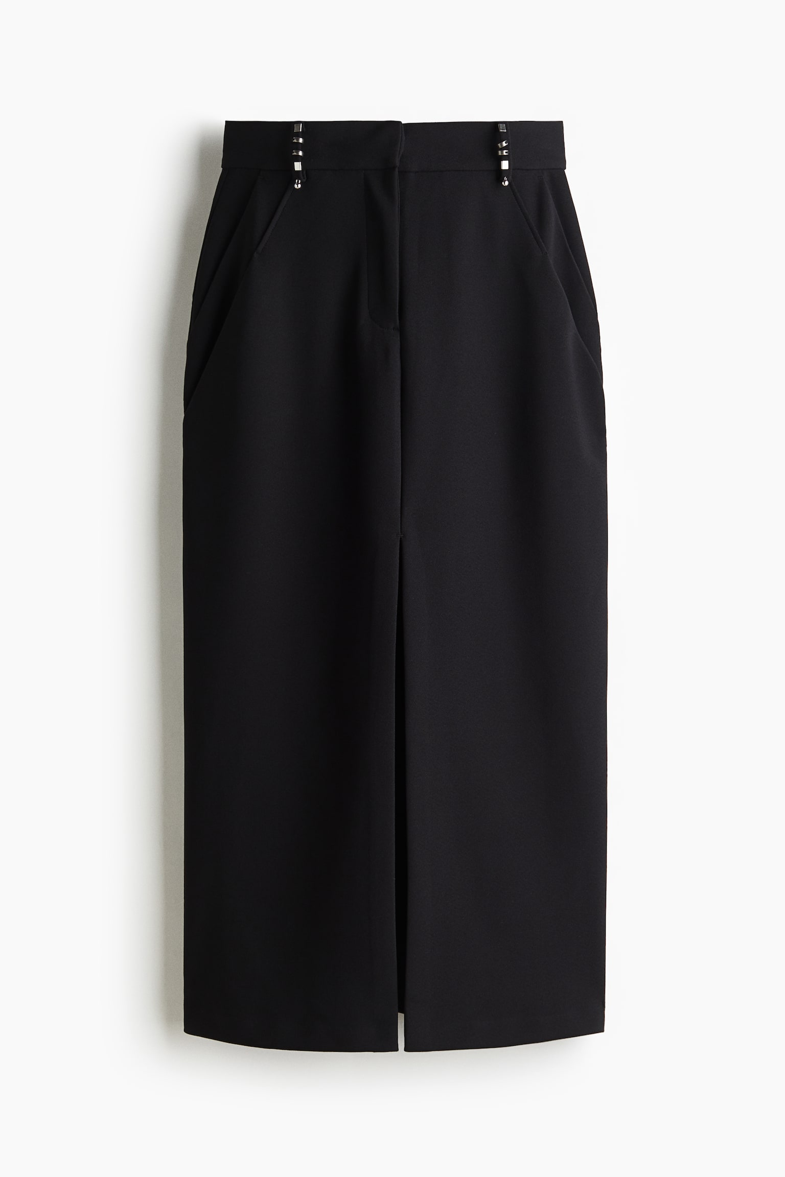 Rivet-detail pencil skirt - Black - 2