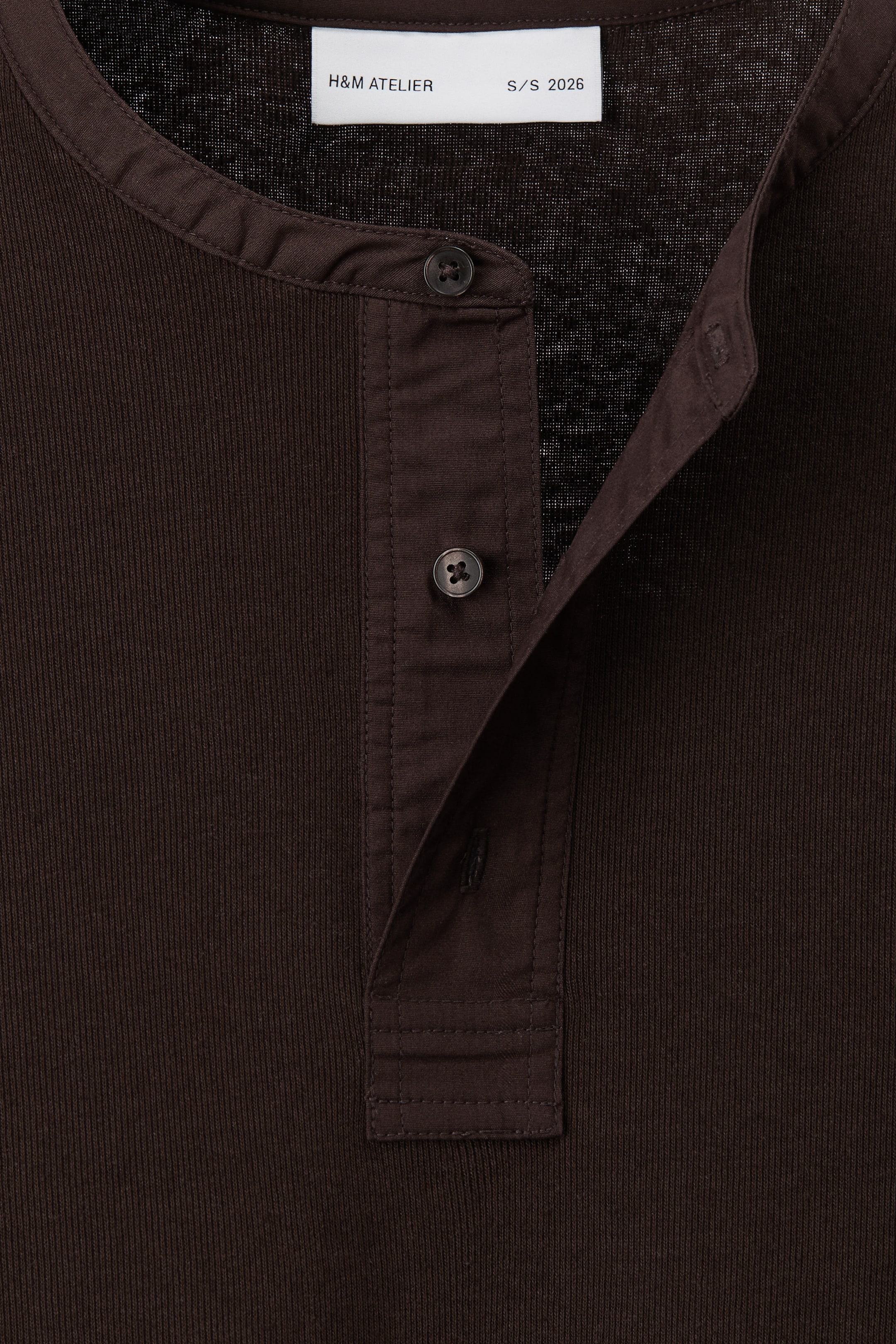 Loose-Fit Linen-Blend Henley Shirt