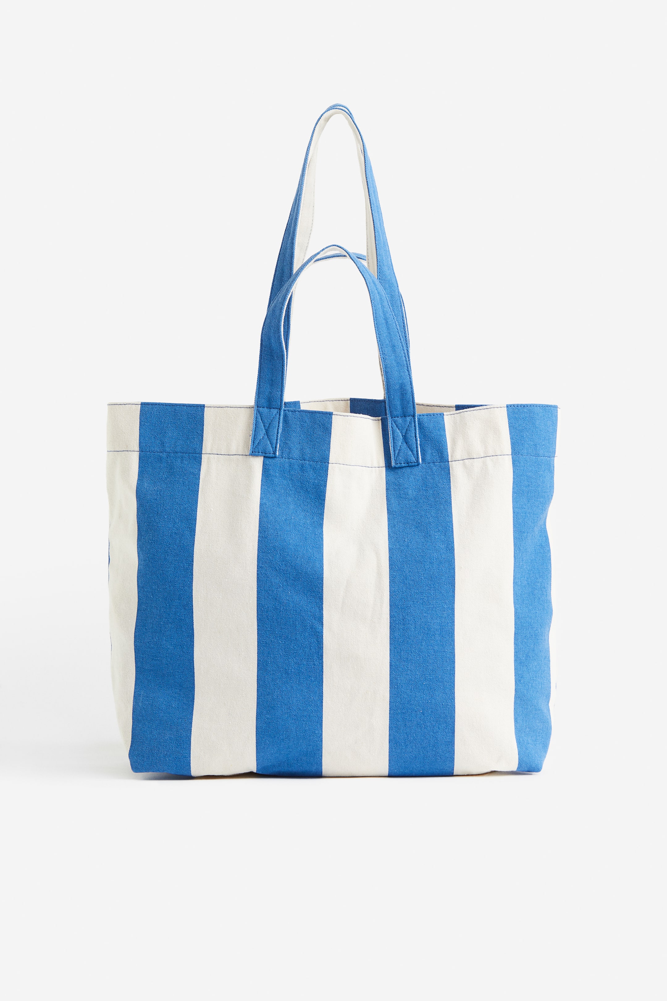 Canvas Tote Bag - Blue/striped - Ladies | H&M US