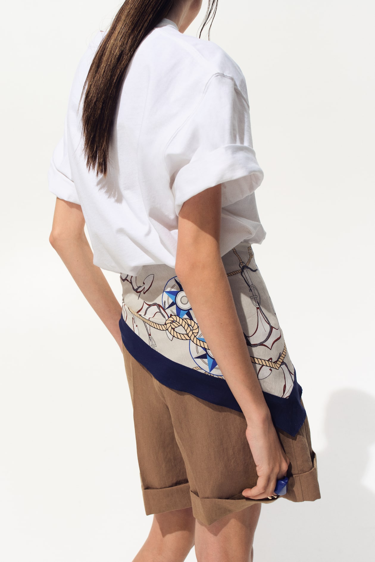 Scarf-Detail Shorts - image 2