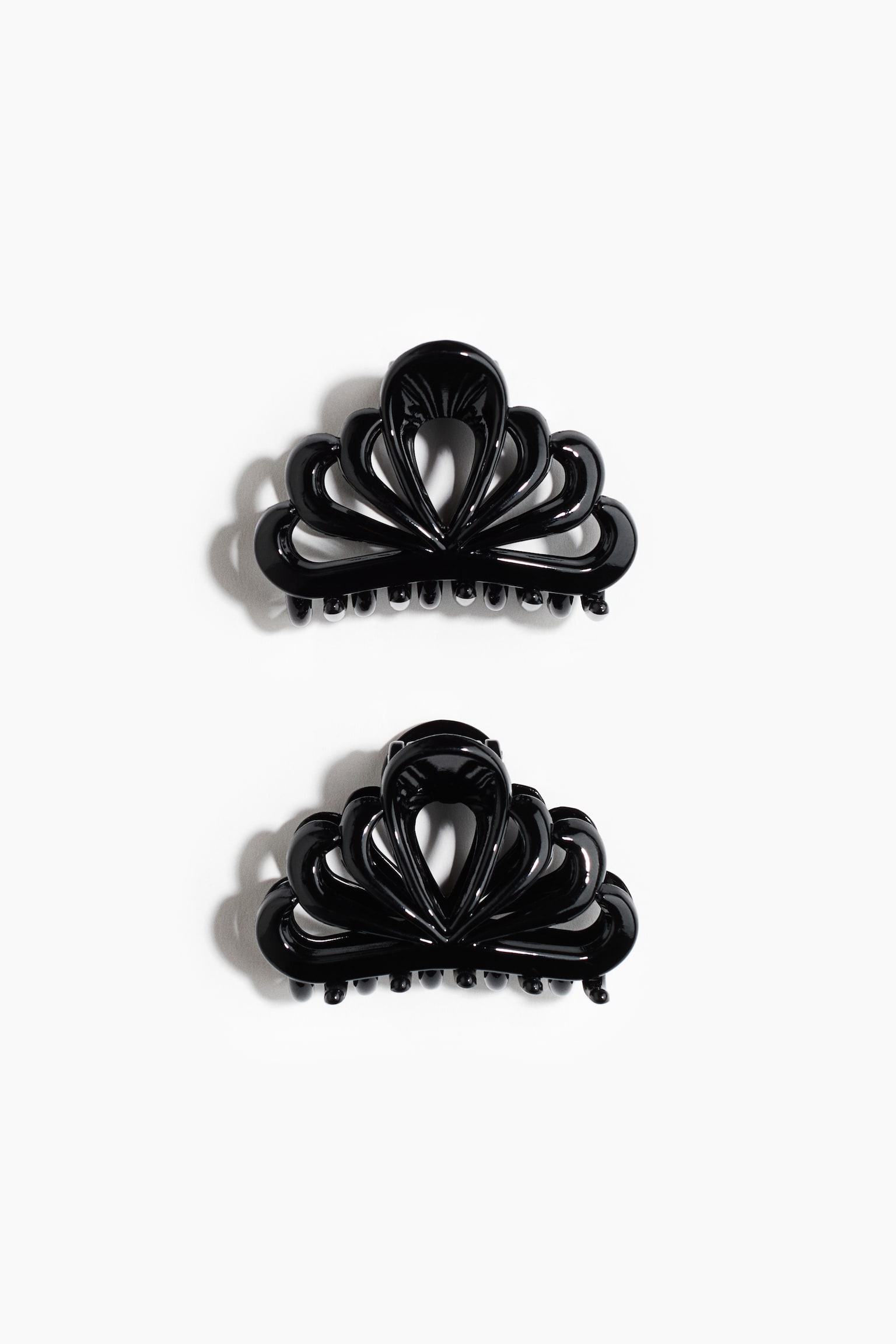 2-pack hair claws - Negru