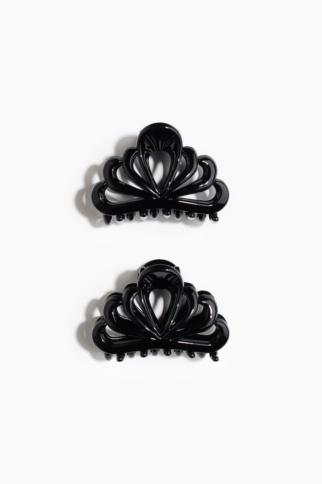 2-Pack Hair Claws - Black - 1
