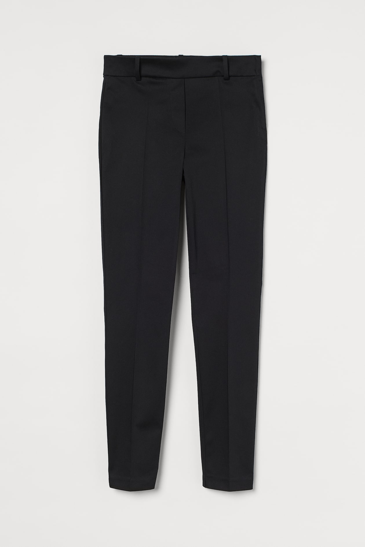 Creased Pants - High waist - Ankle-length - Black - Ladies | H&M US