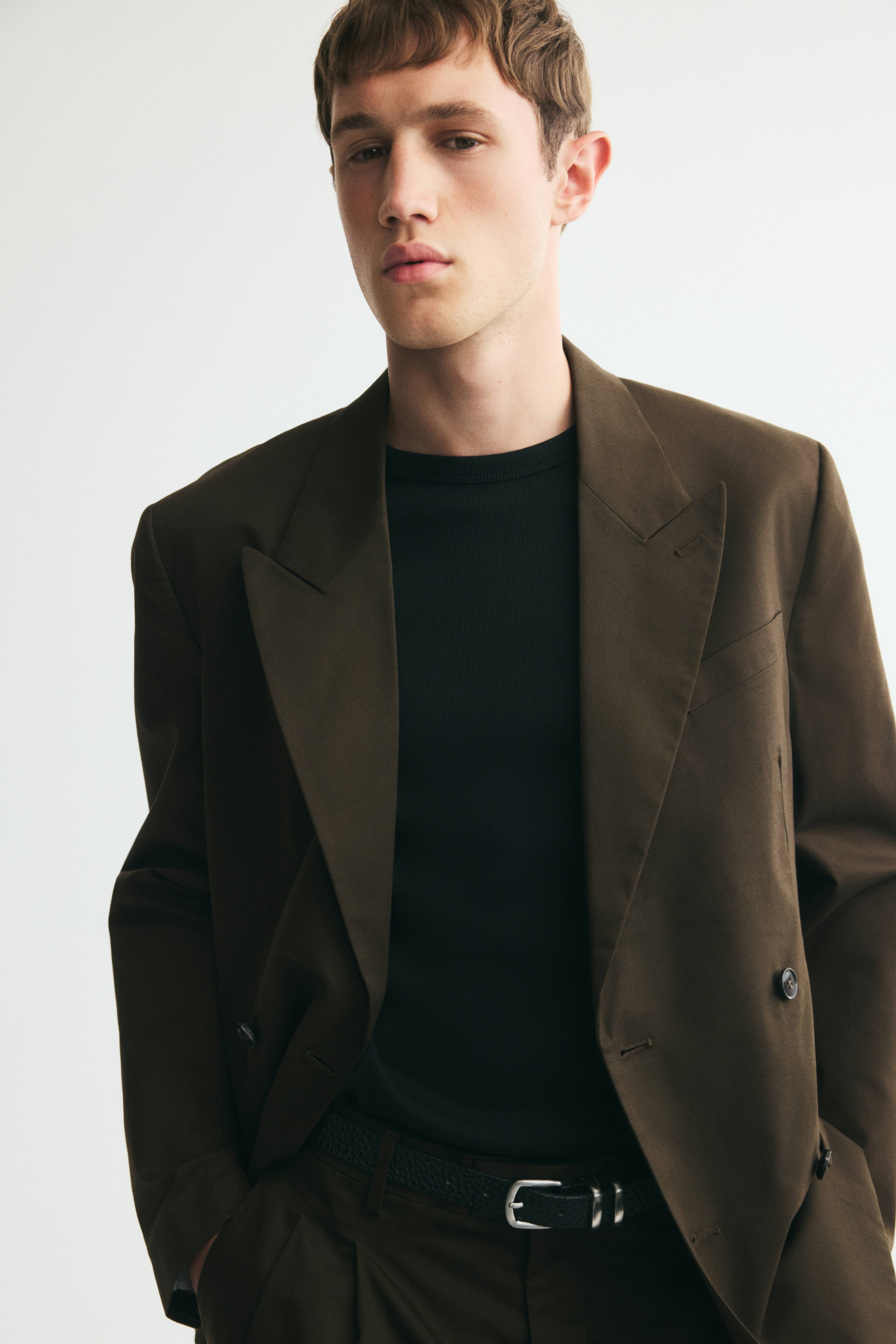 Relaxed-Fit Double-Breasted Jacket