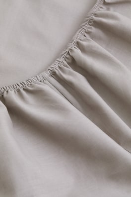 Fitted Cotton Sheet - Taupe - Home All | H&M US