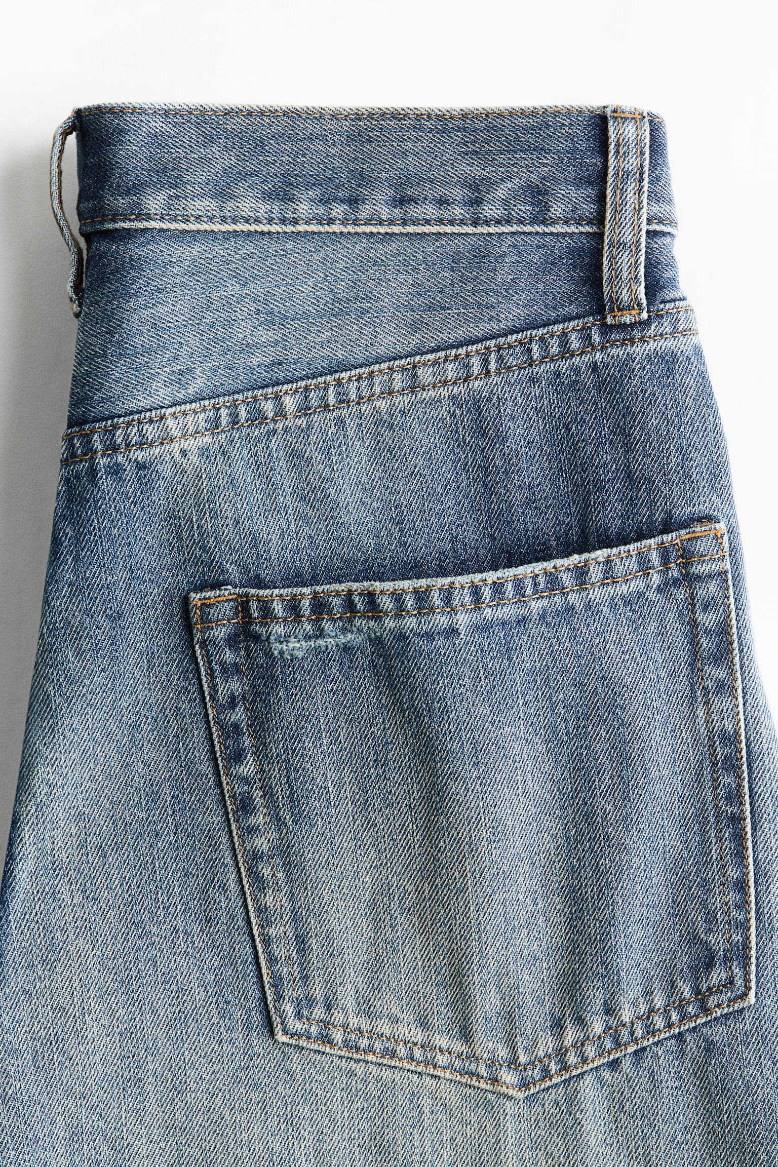 Straight Regular Waist Jeans-כחול ג'ינס - 5