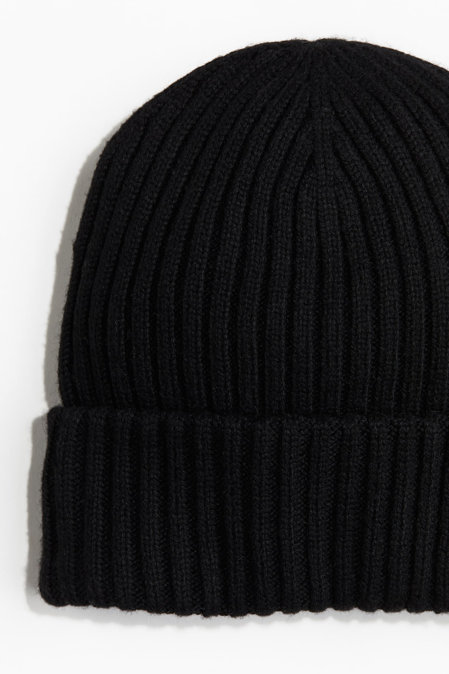 Rib-knit beanie - Black/Beige marl/Cream/Light grey marl - 3