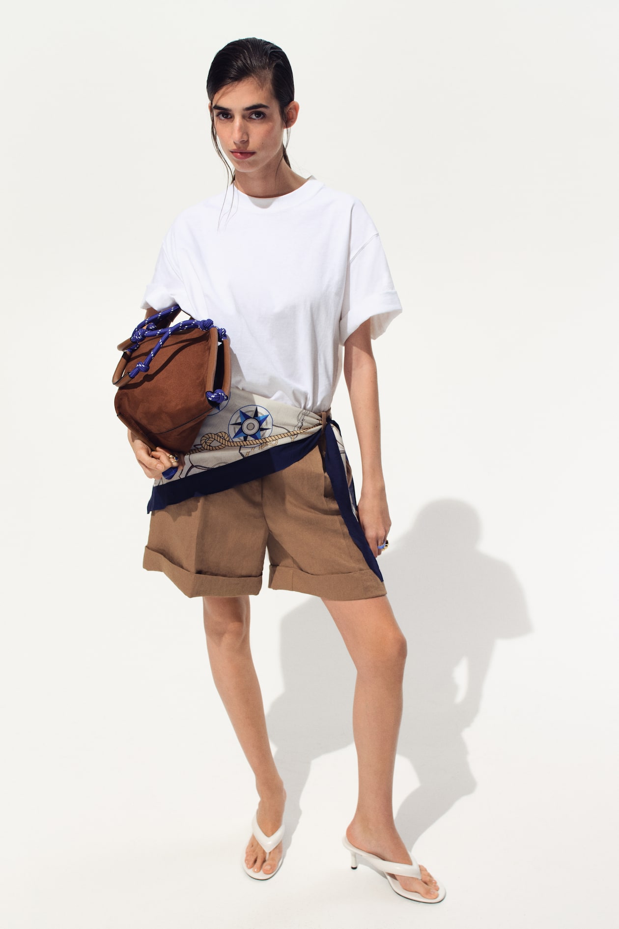 Scarf-Detail Shorts - image 4