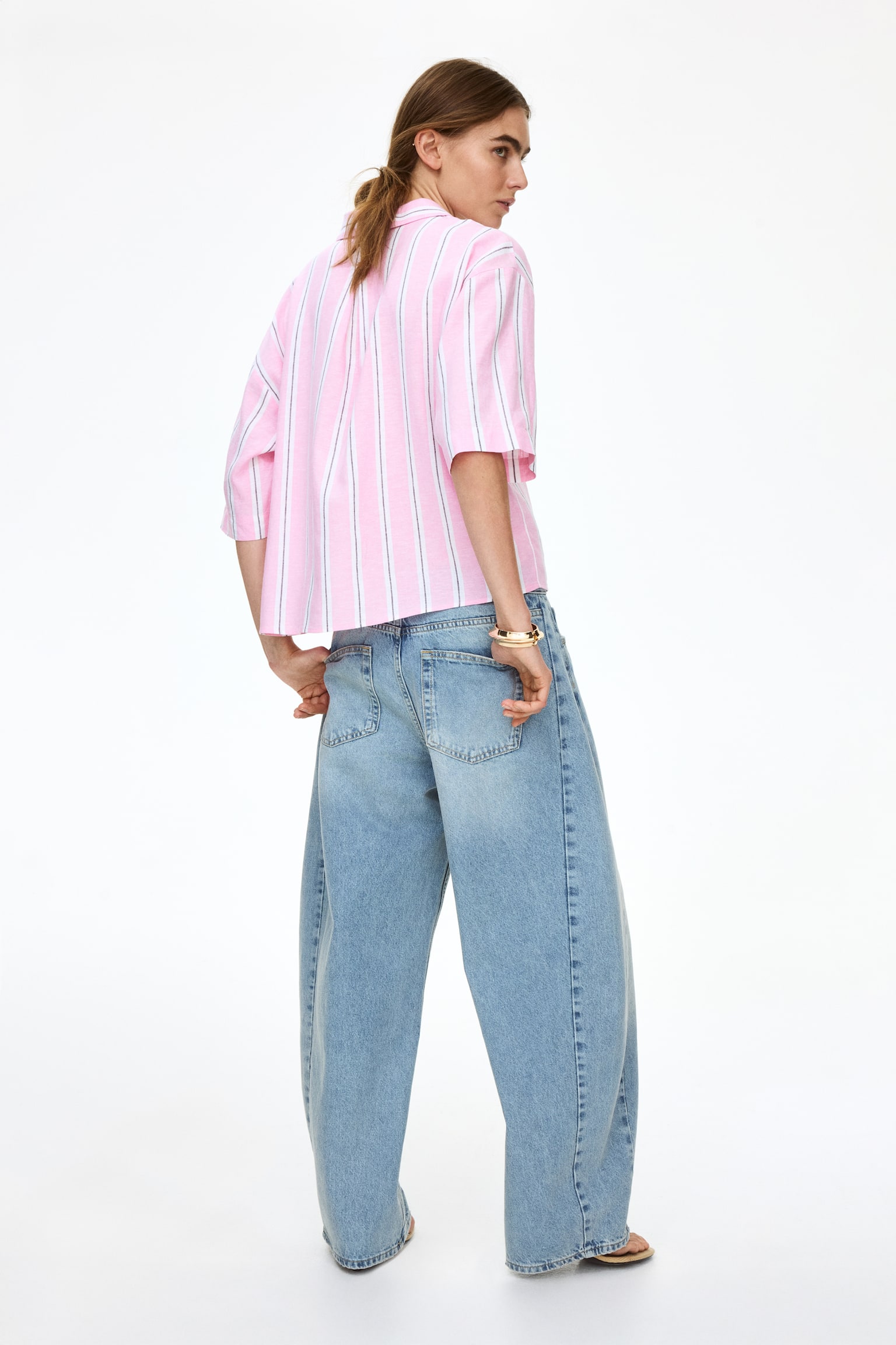 Oversized Linen-Blend Shirt - 3