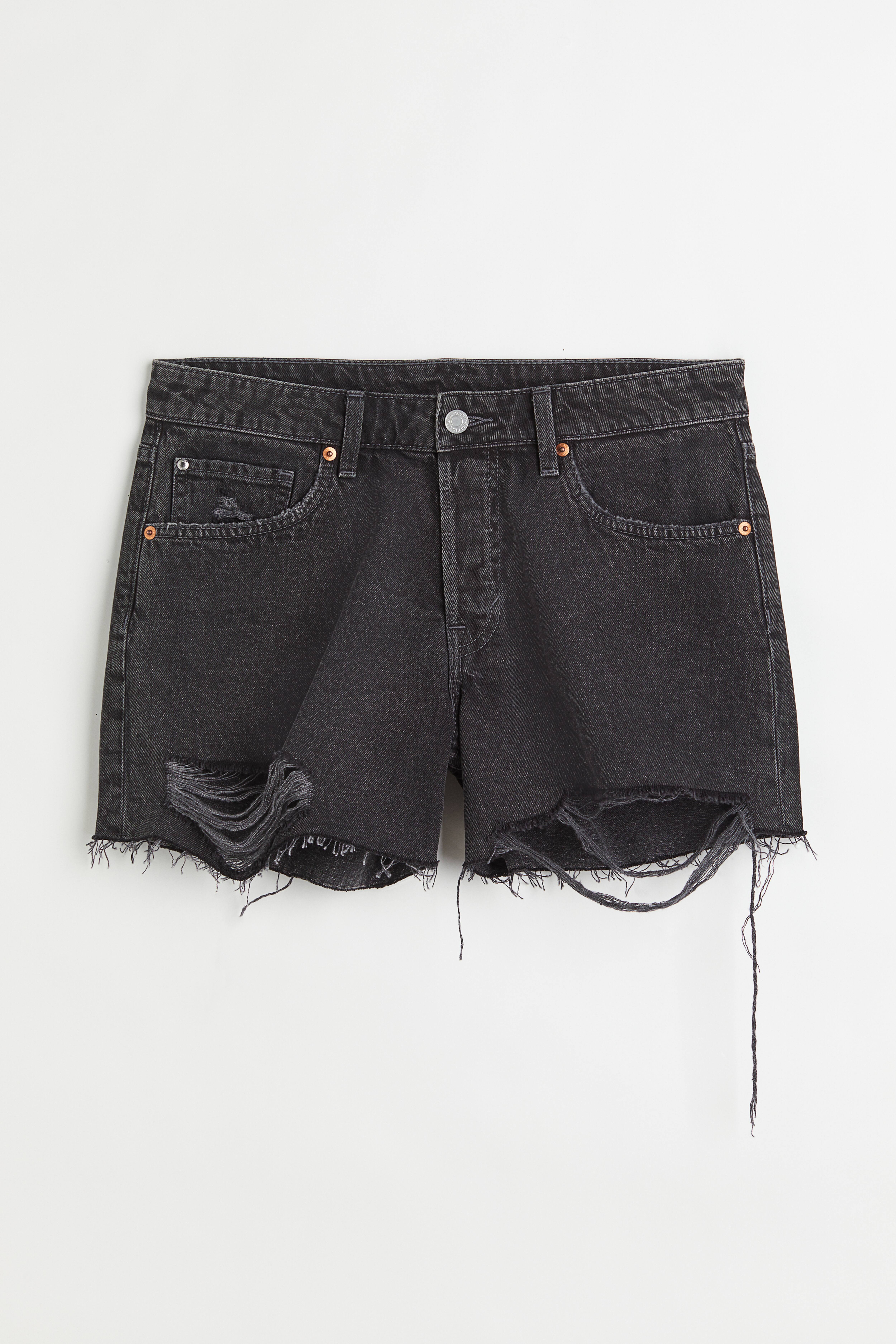 H&m distressed shorts fashion