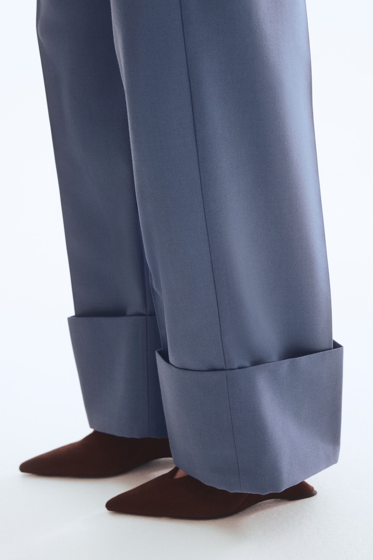 Pantalon chic en twill - Bleu ancien - 4