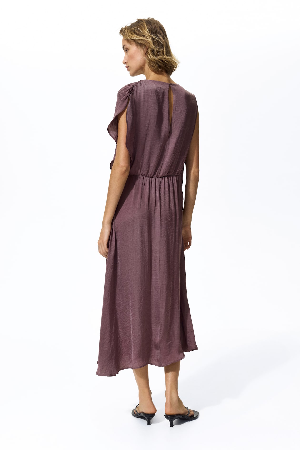 Draped Satin Dress - image 3