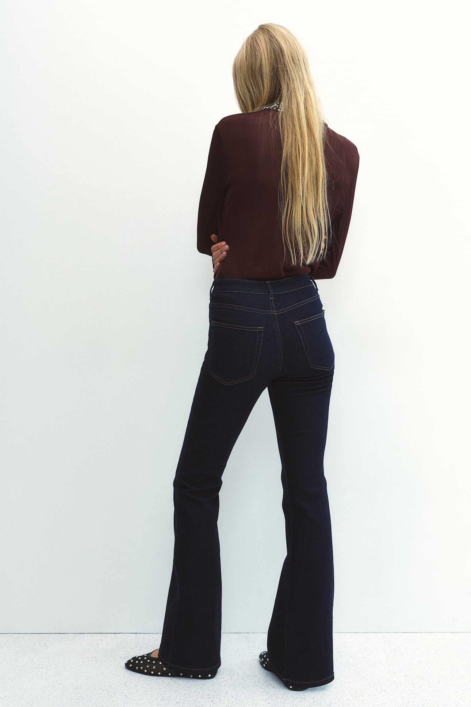 Flared High Jeans - Dark blue/Black/Light grey/White/Pale denim blue/Pale denim blue/Denim blue - 4