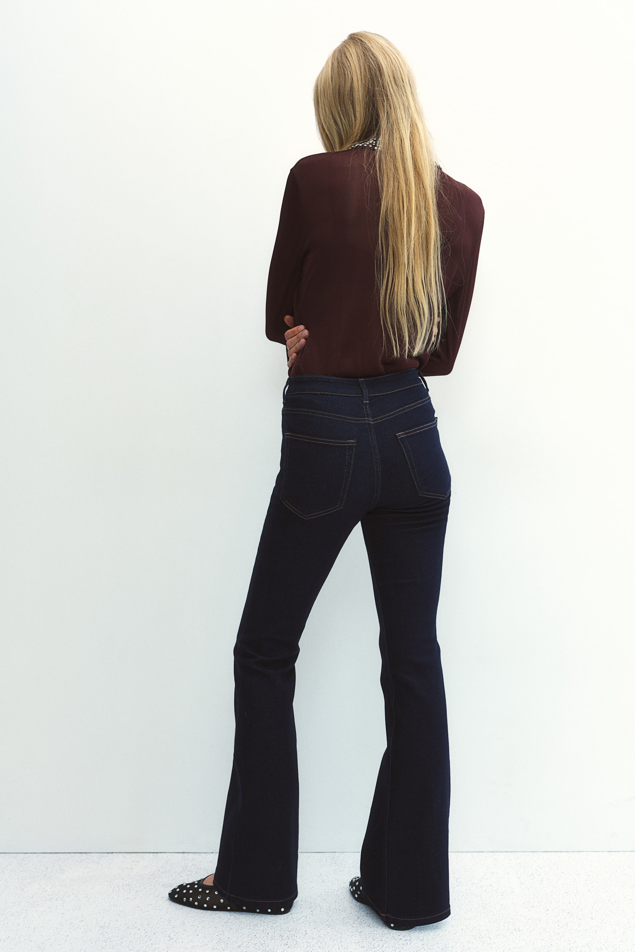 Flared High Jeans - Dark blue - Ladies | H&M GB 4