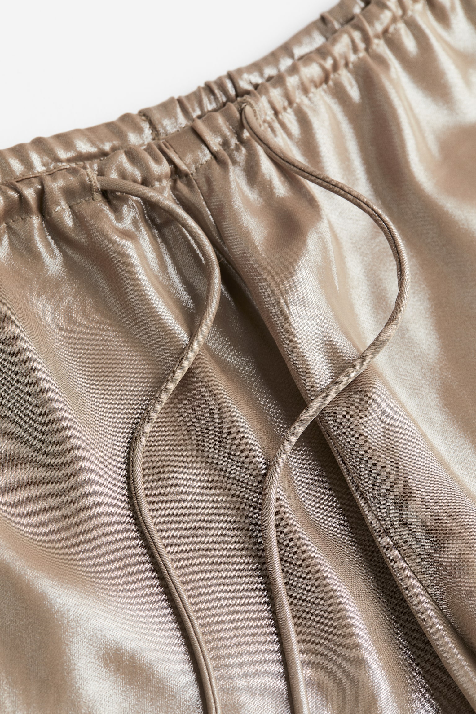 Shiny trousers - Beige - 2