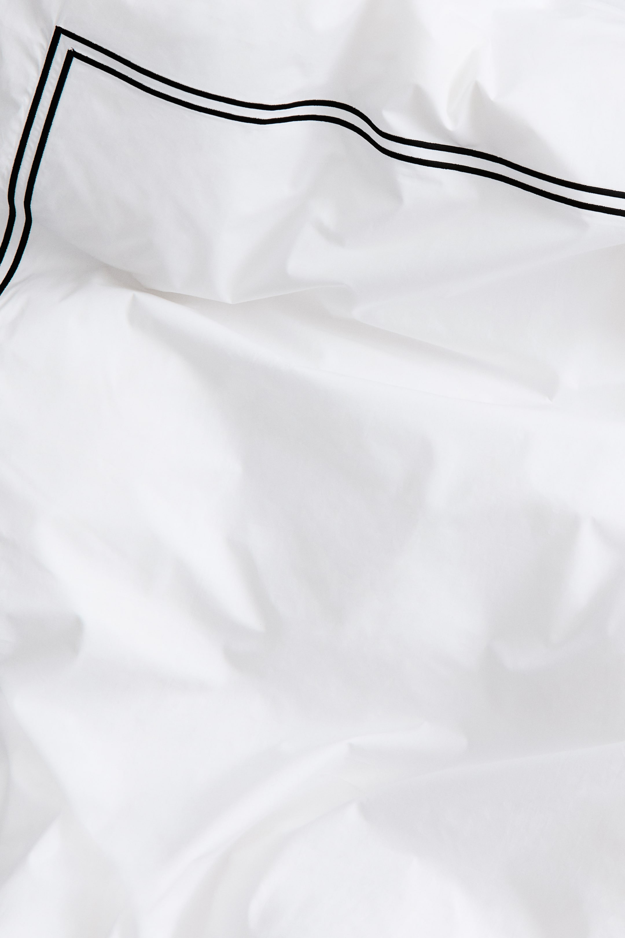 View larger image: Cotton Percale Twin Duvet Cover Set - White/black - Home All | H&M CA 6