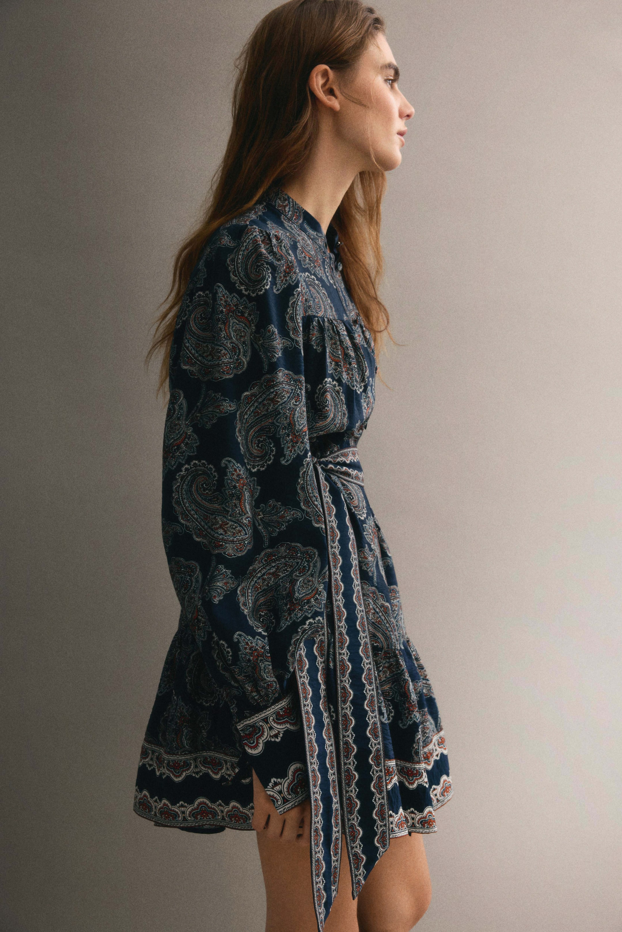 Tie-Belt Tunic Dress