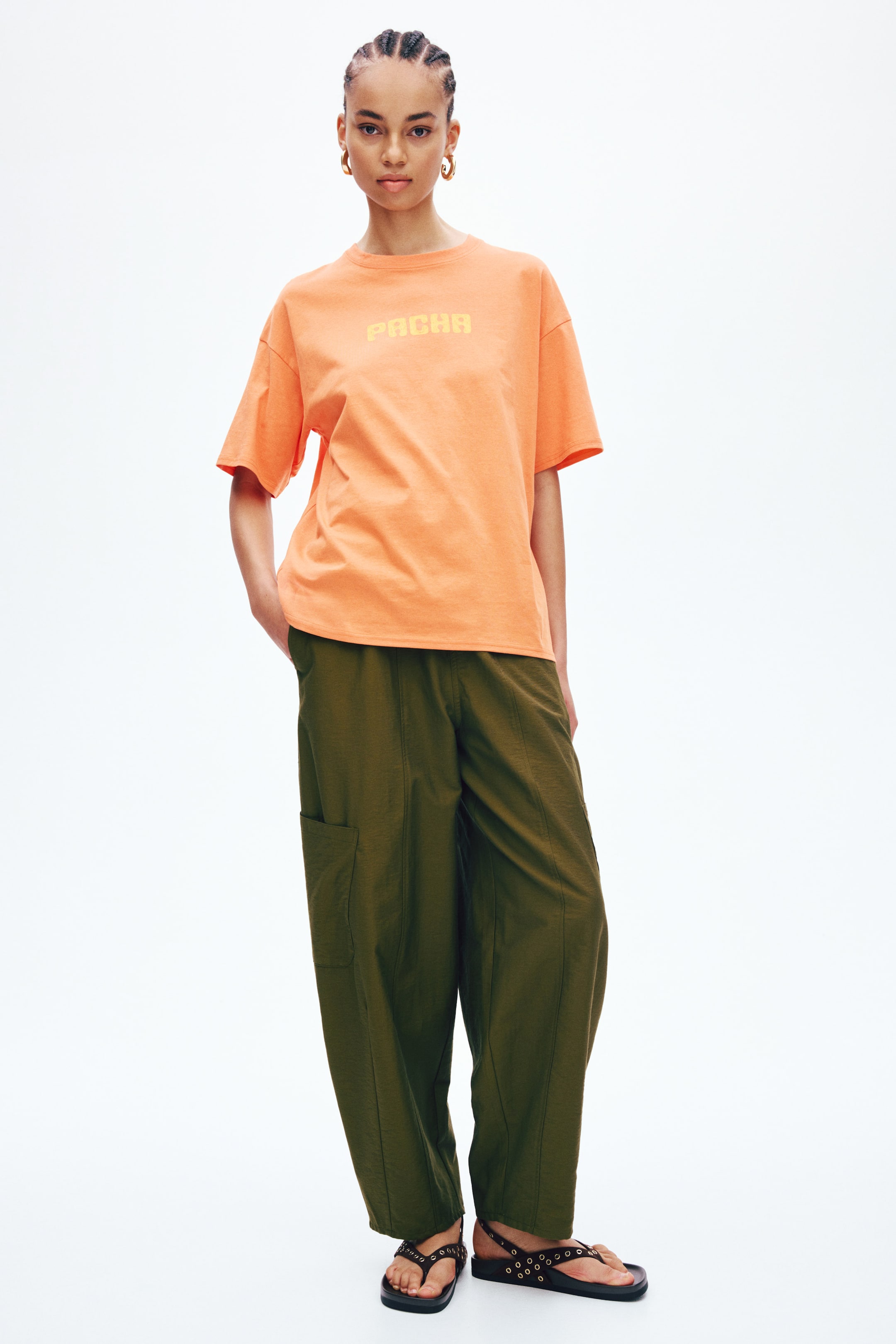 Oversized T-Shirt with Printed Motif