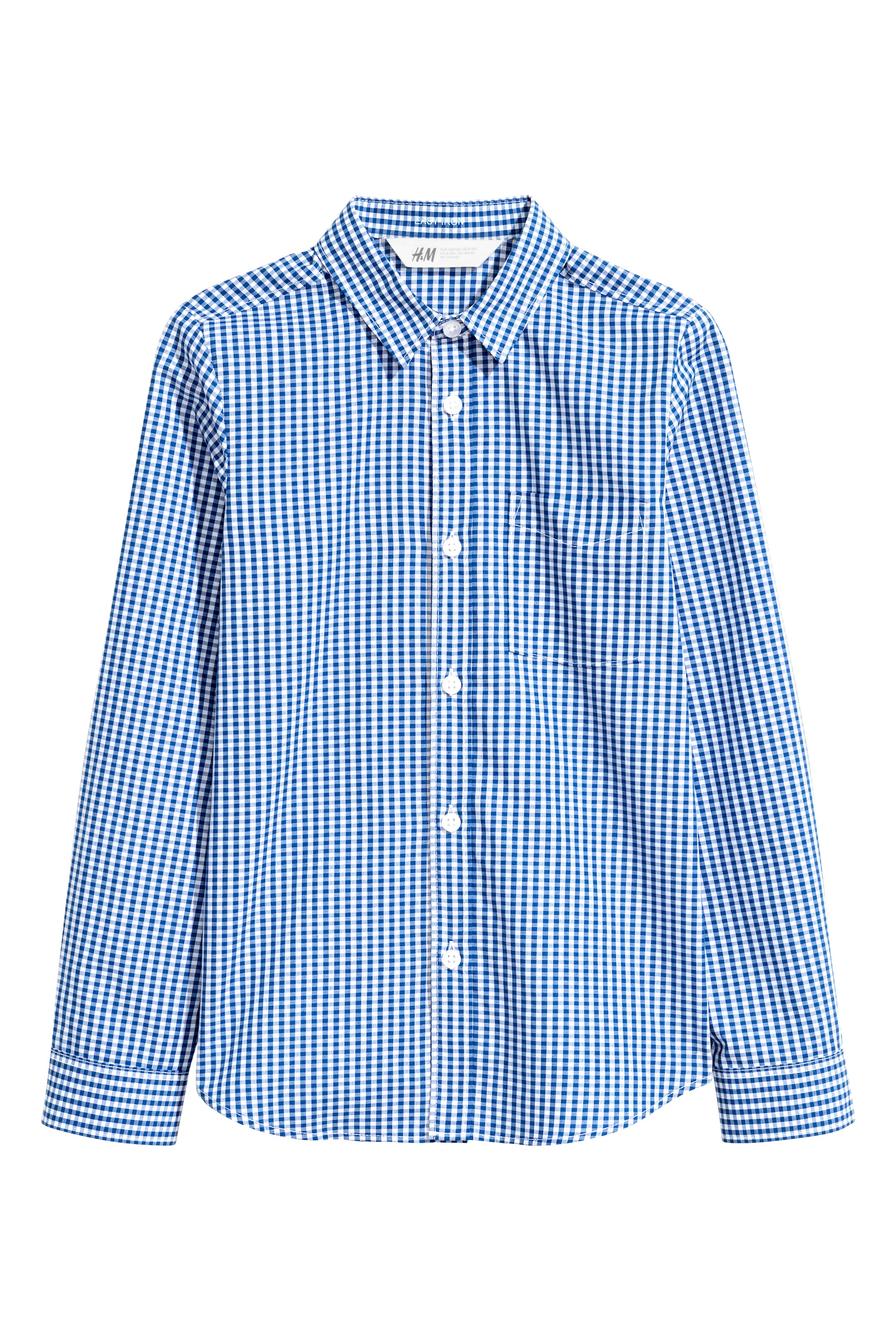 View larger image: Easy-iron shirt - Blue/Checked - Kids | H&M GB 1