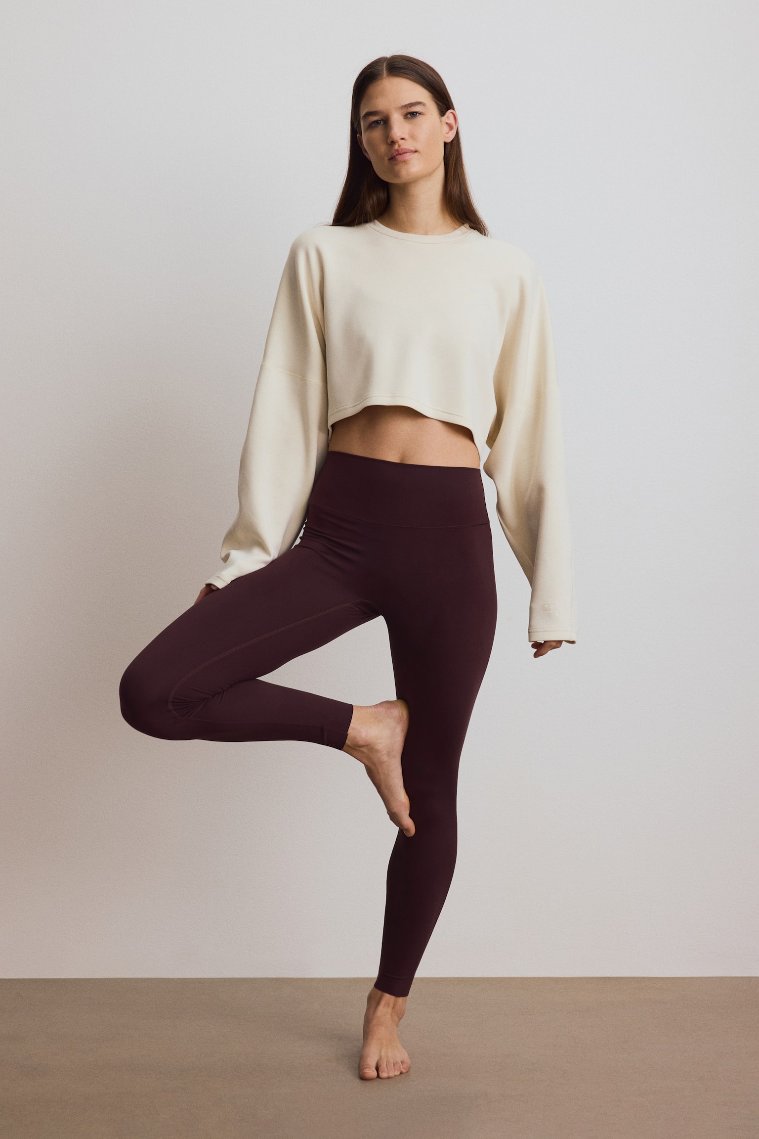 Legging de sport SoftMove🅪 - Prune chocolat/Brun/Noir/Rose ancien/Taupe clair/Gris foncé/Crème/Abricot clair/Rose tendre/Jaune pannacotta/Beige foncé/Bourgogne clair/Rose clair/Rouge vif - 3