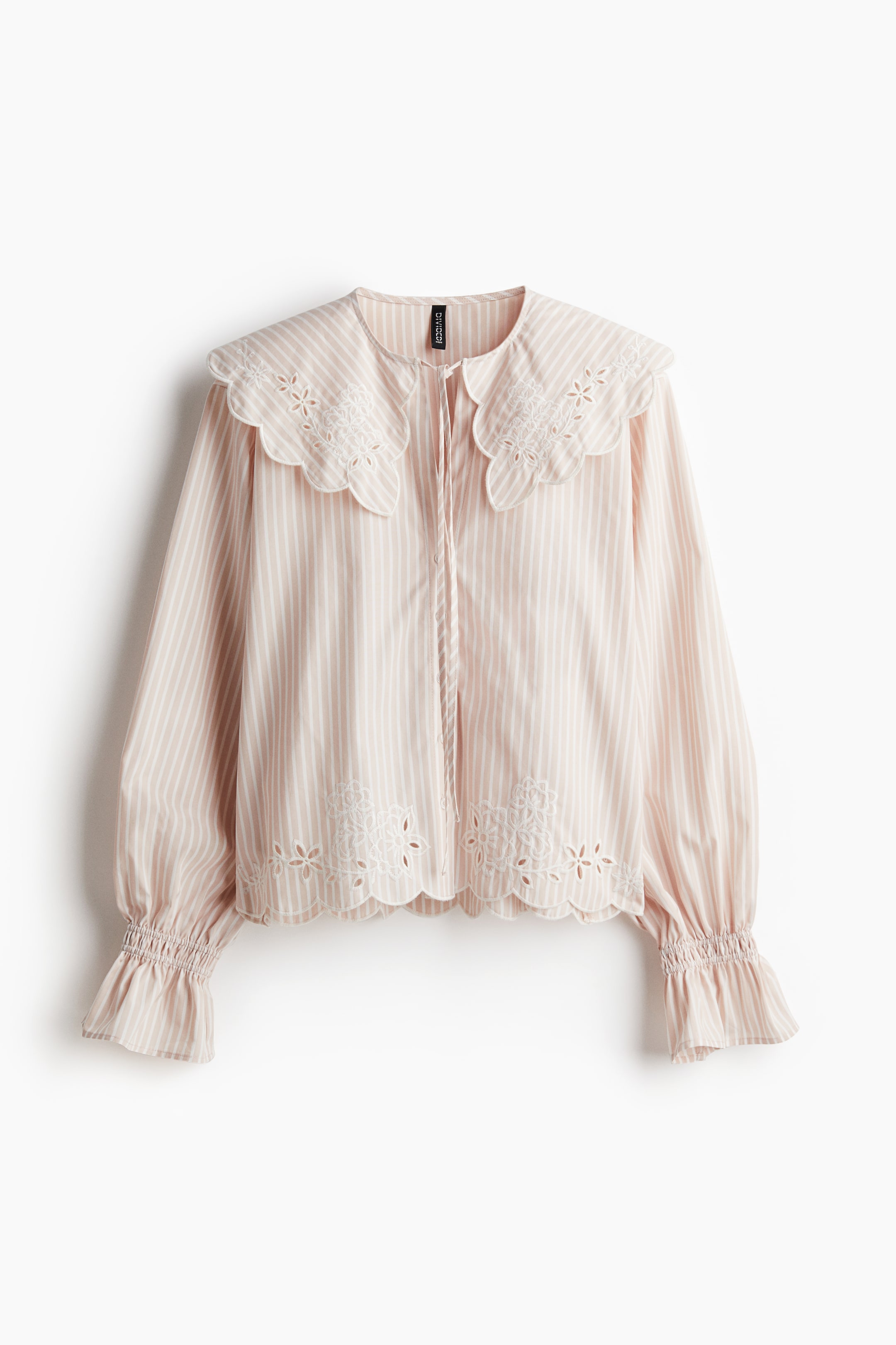 Embroidered Blouse with Peter Pan Collar