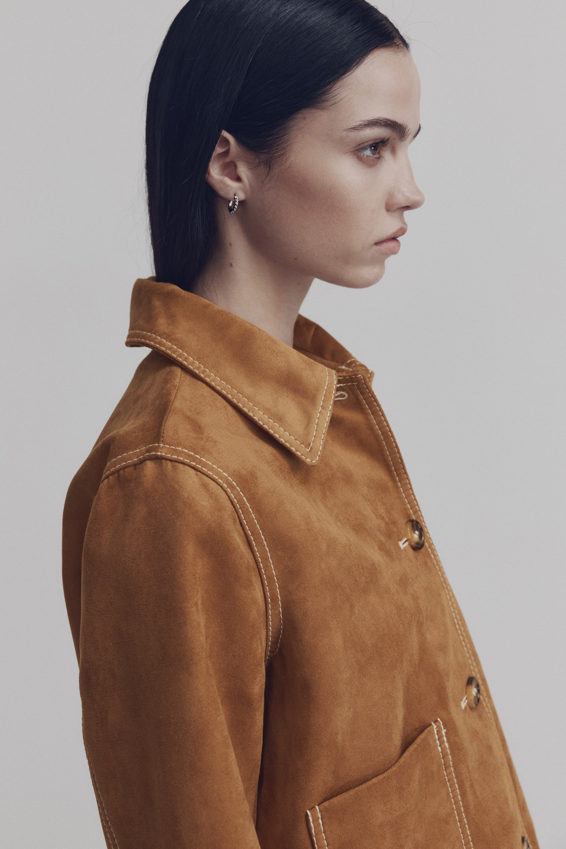 Zobrazit větší obrázek: Bunda s límcem - Béžová - ŽENY | H&M CZ 4