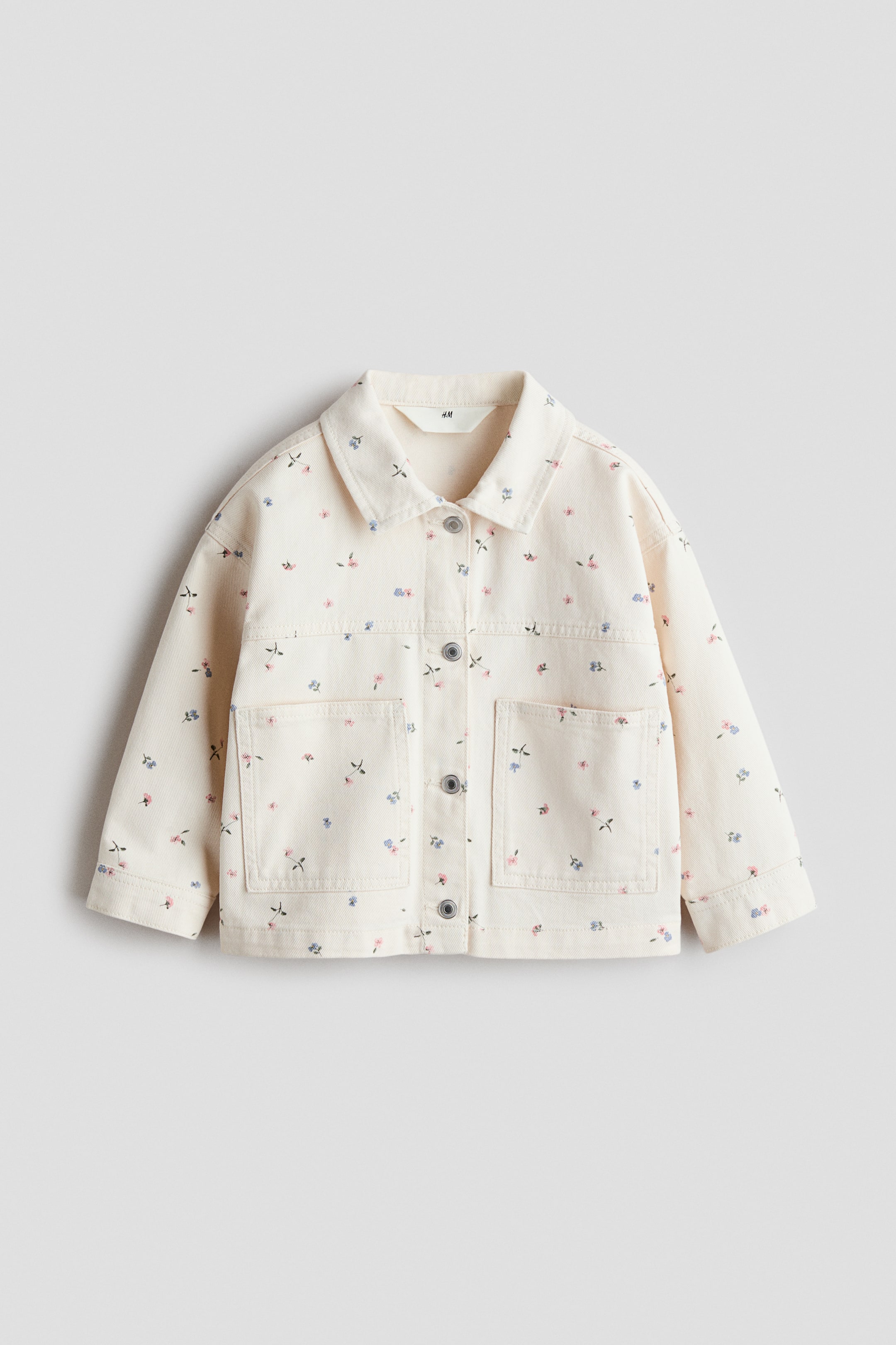 View larger image: Patterned twill jacket - Pale pink/Floral - Kids | H&M GB 1