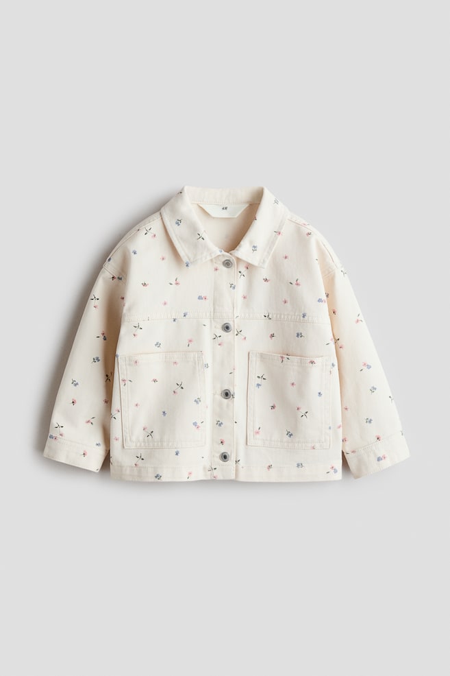 Patterned Twill Jacket - Pale pink/floral/Pink/hearts/Cream/strawberries - 1