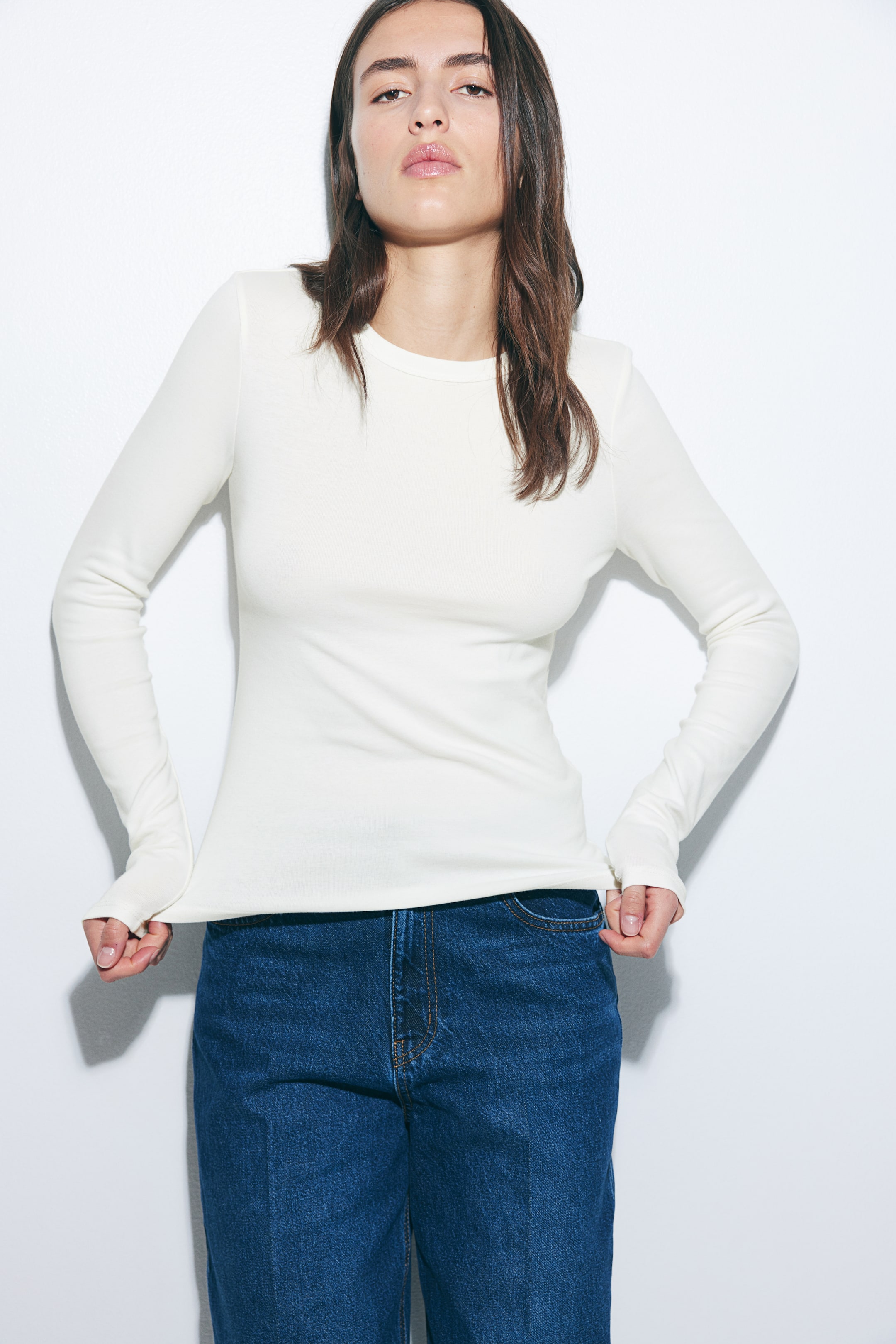 Long-sleeved Jersey Top