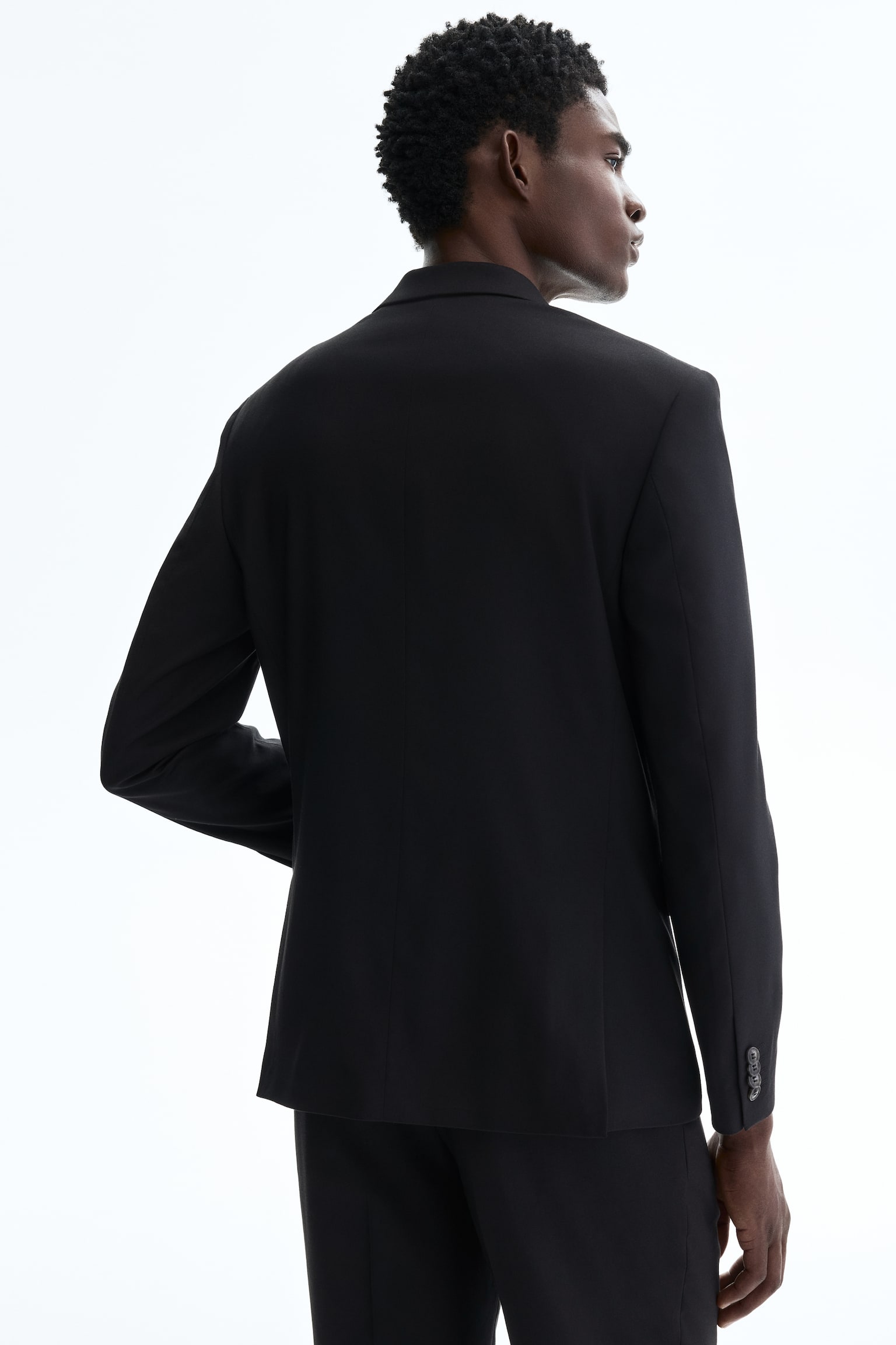 Мужская куртка H&M Regular-Fit Single-Breasted, цвет: Чёрный — фото 6