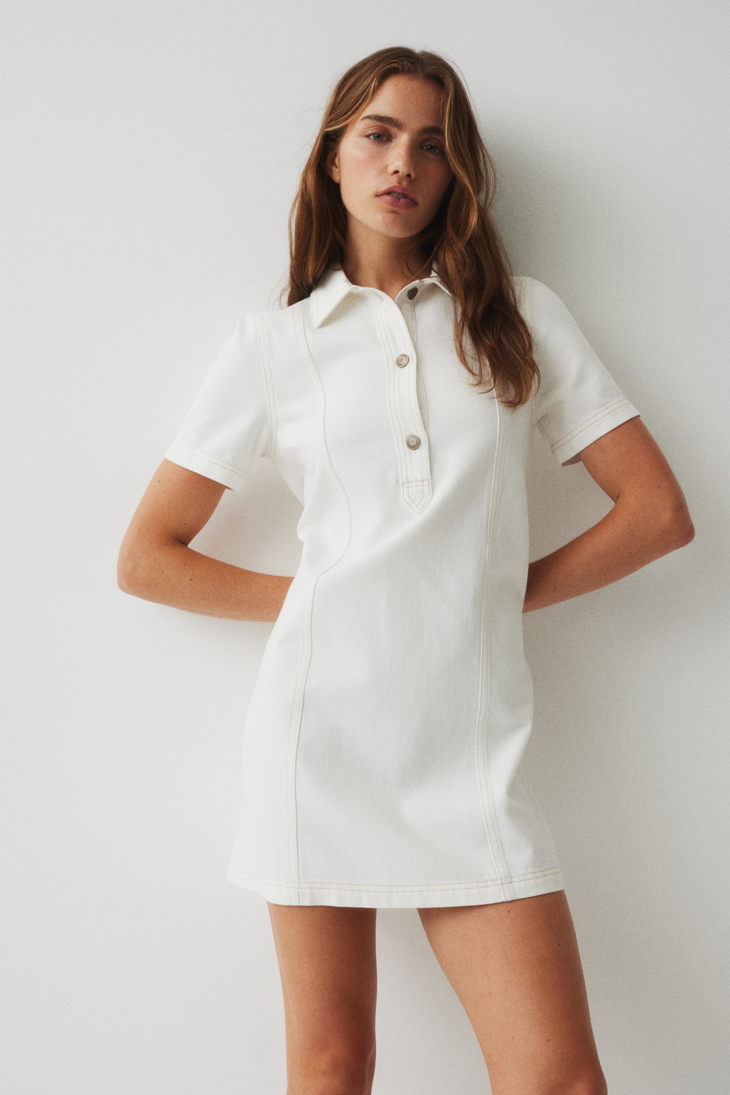 デニムワンピース - ホワイト - レディース | H&M JP