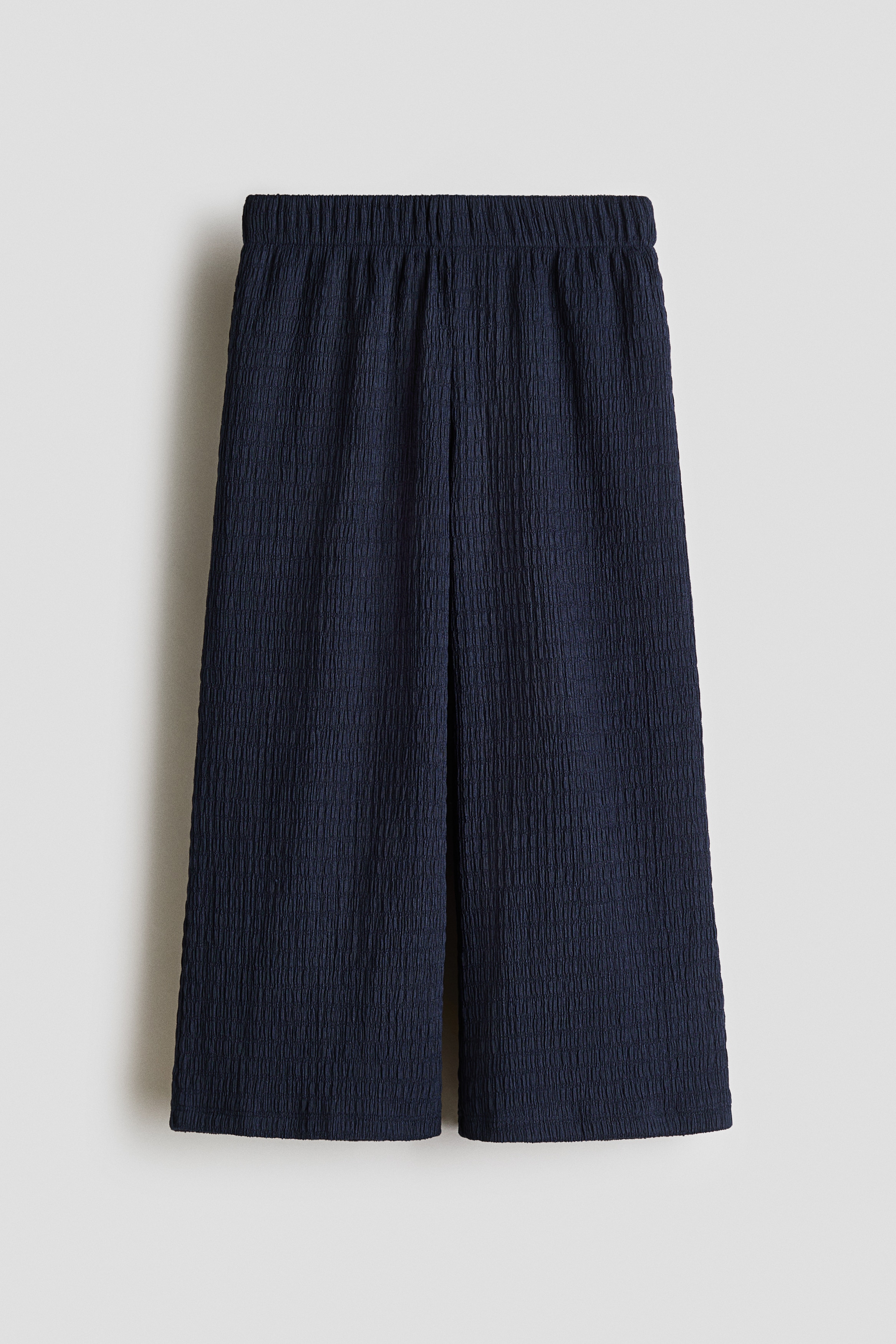 Navy blue Wide-Leg Crinkled Pants for kids | H&M CA