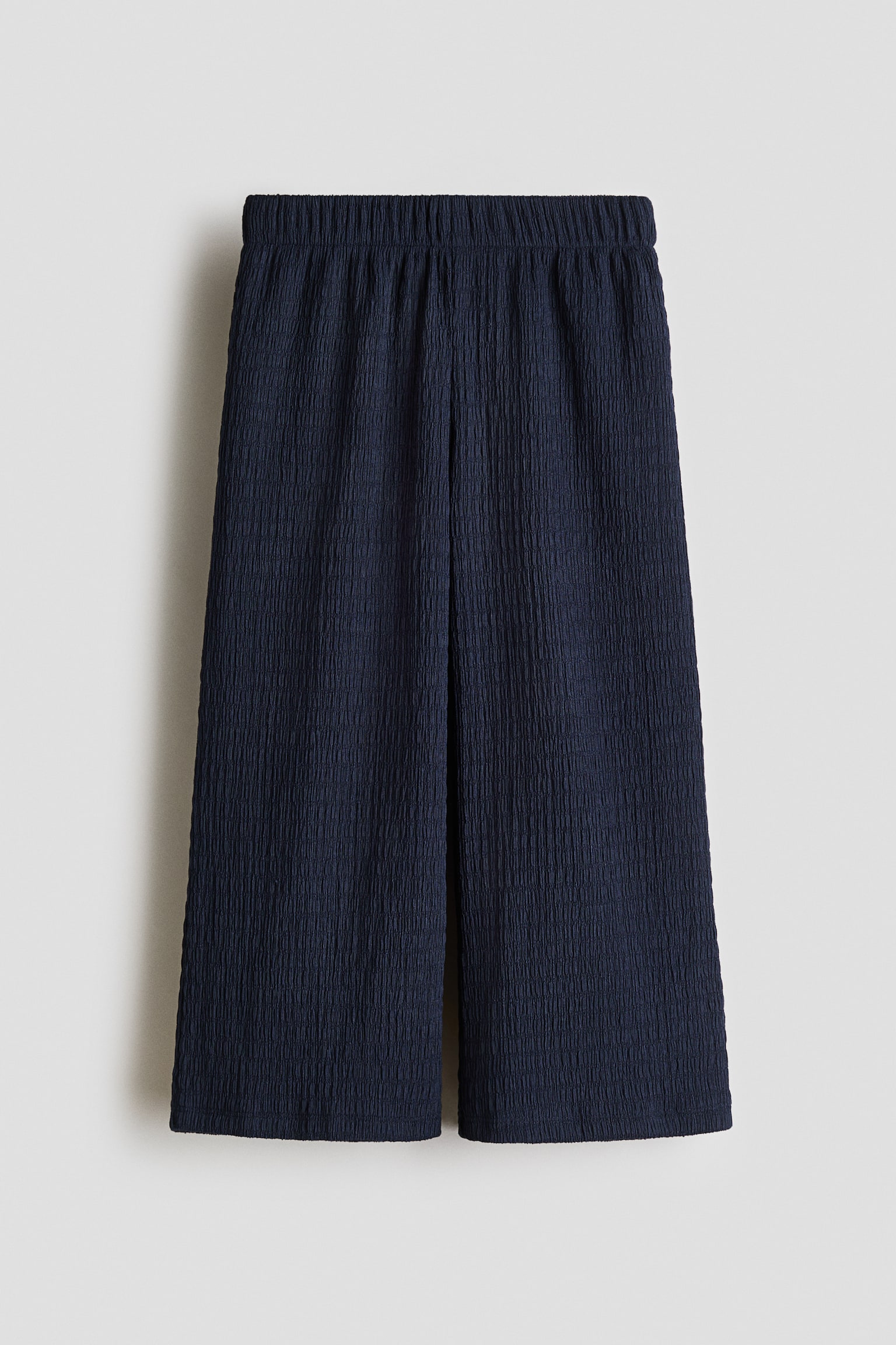 Weite gecrinkelte Hose - Marineblau/Hellrosa/Weiß/Polka Dots