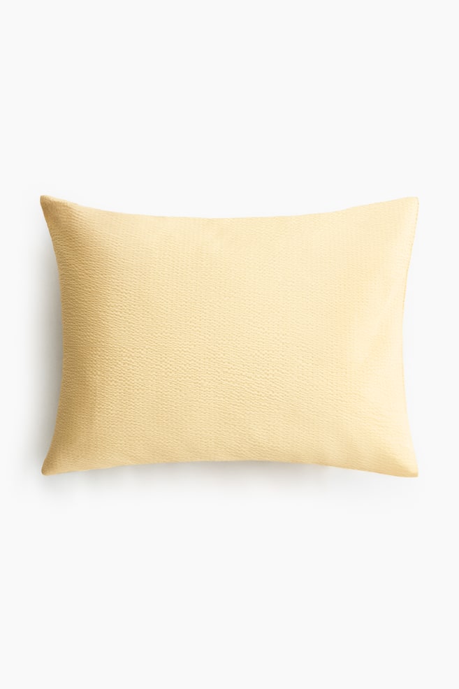 Seersucker pillowcase - Light yellow/Light blue/White/Light taupe - 1
