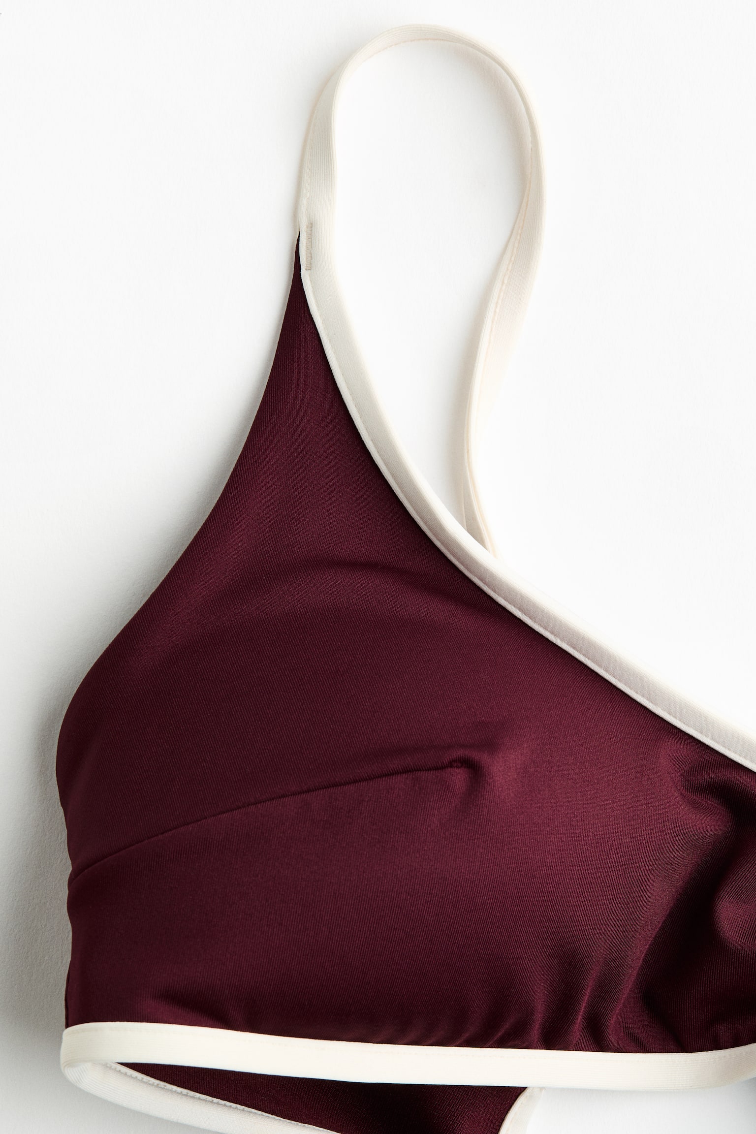 加墊比基尼上衣 - 酒紅色 - 5