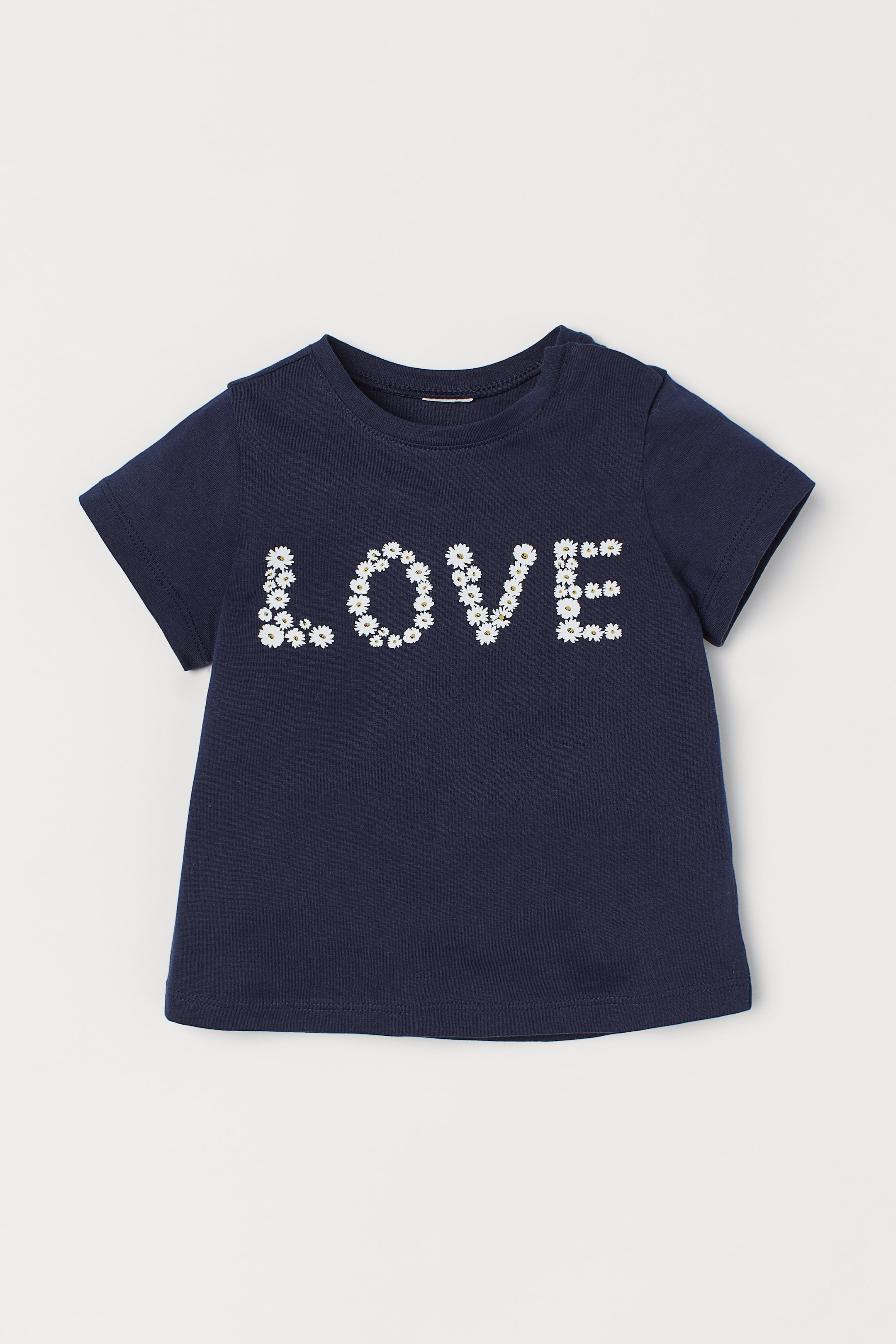 View larger image: Printed T-shirt - Dark blue/Love - Kids | H&M IE 1