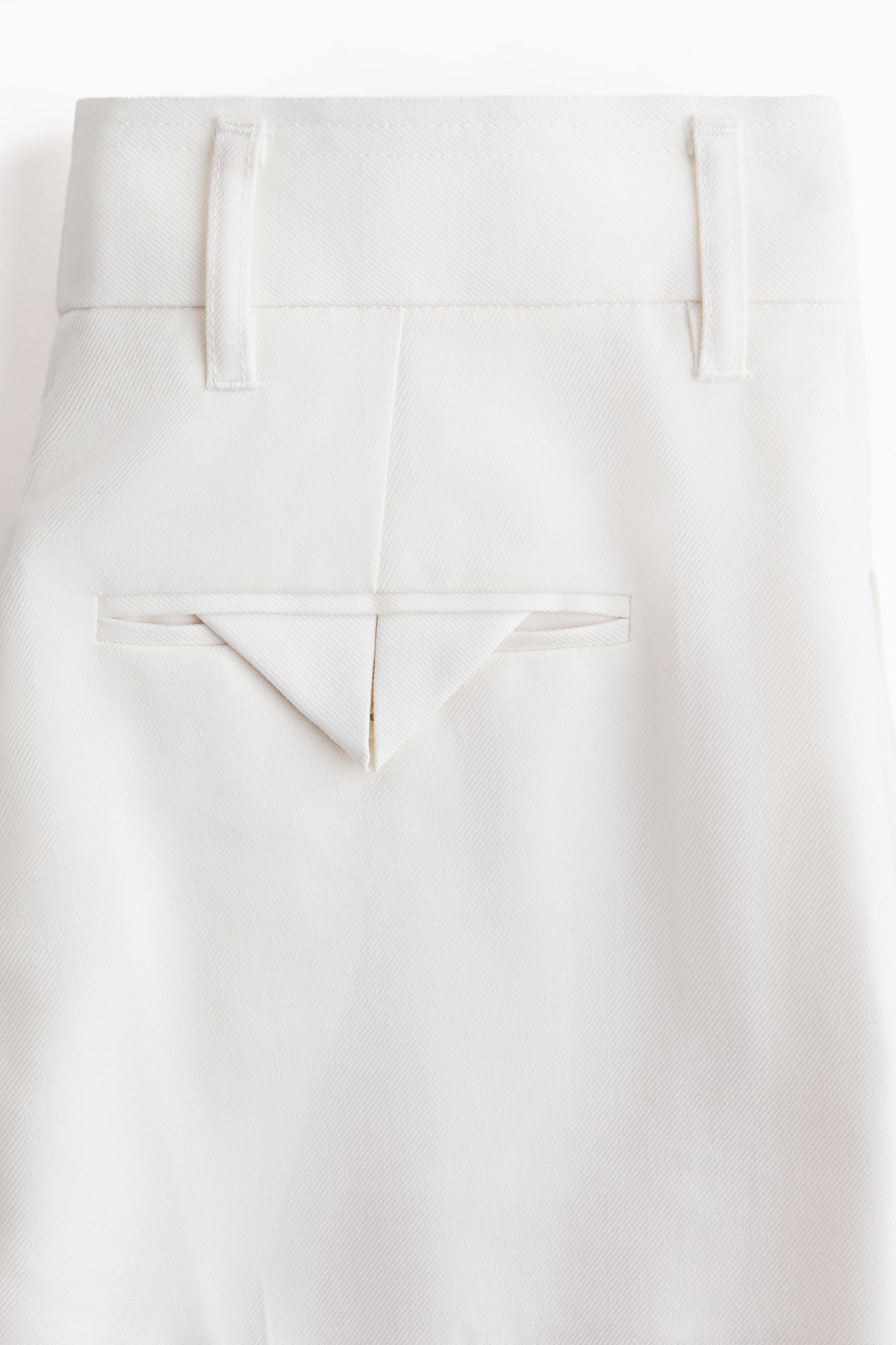 Elegantní kalhoty bootcut - Bílá - 4