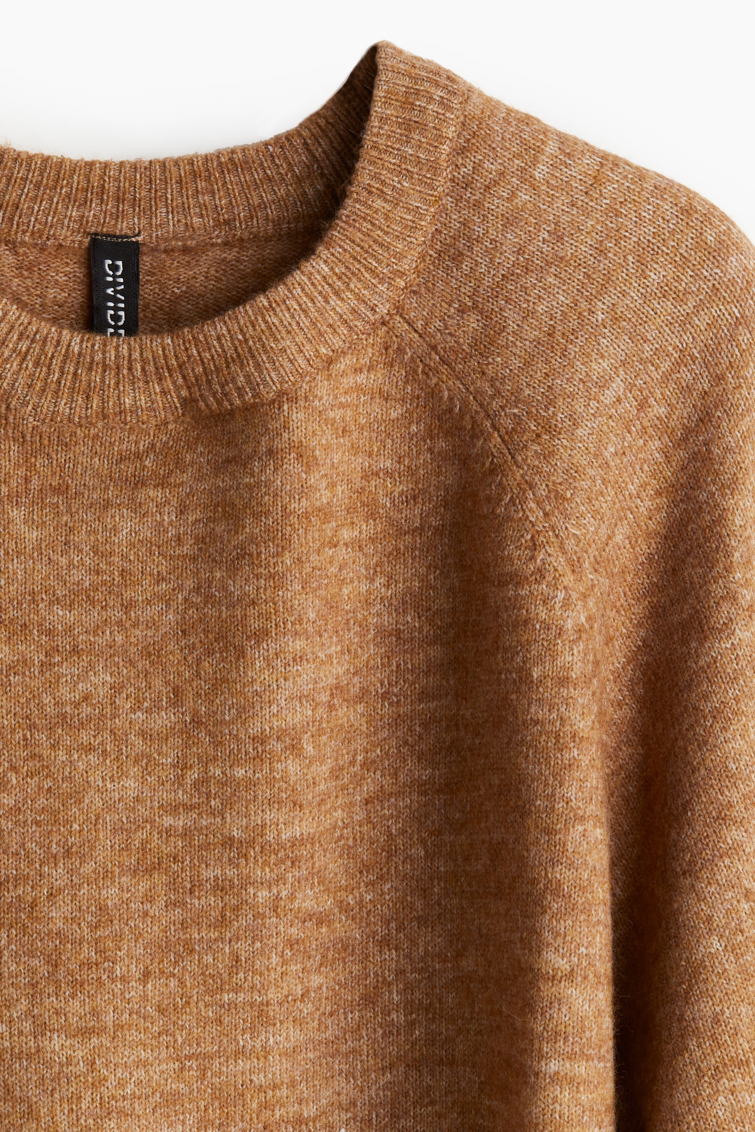 Short fine-knit jumper - Brown marl/Dark brown/Light grey marl/Light dusty pink/Light beige marl/Black - 6