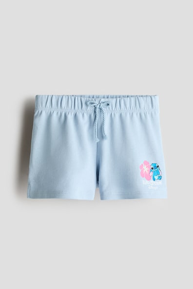 プリントデザイン コットンスウェットショートパンツ