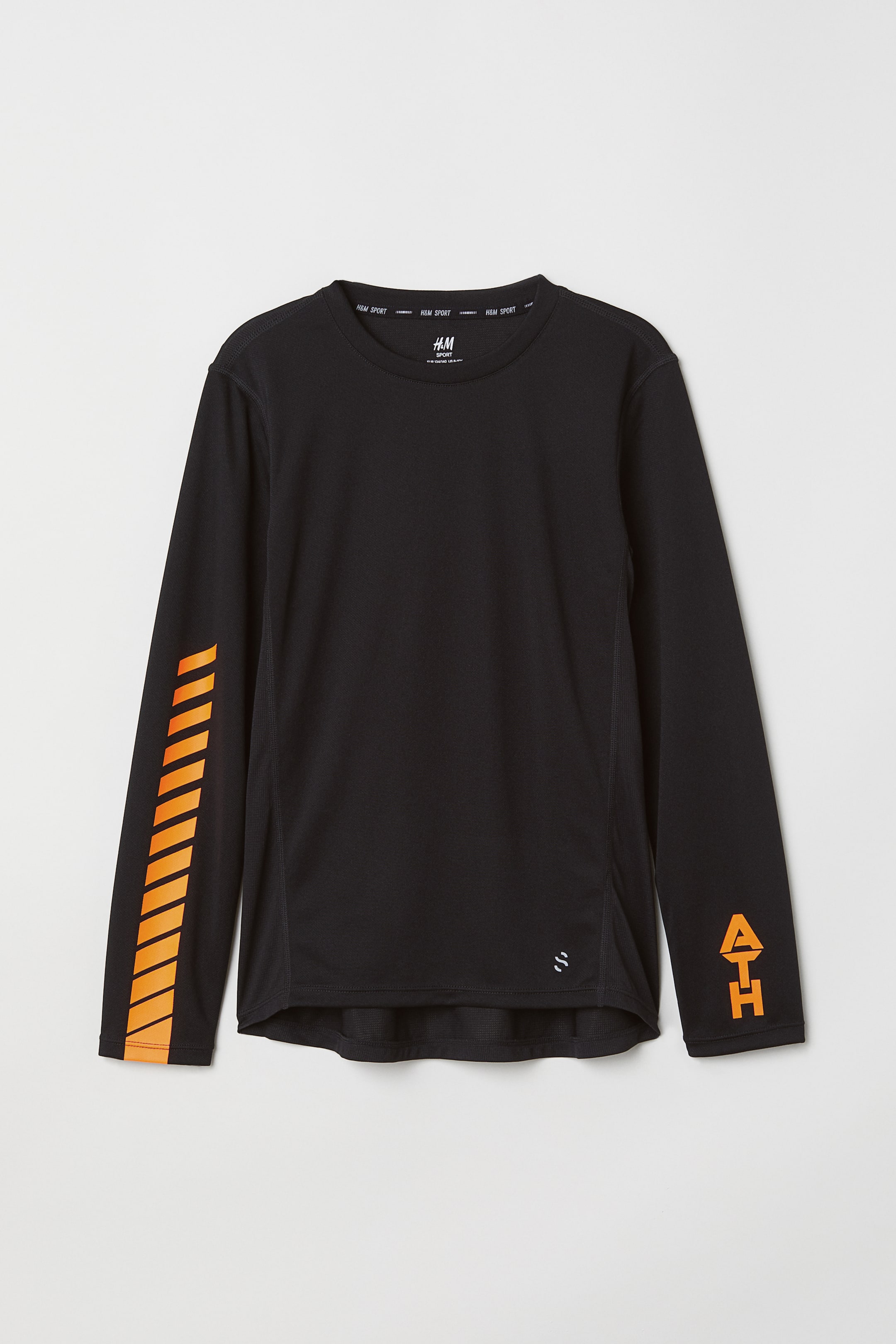 View larger image: Long-sleeved Sports Shirt - Black - Kids | H&M CA 1