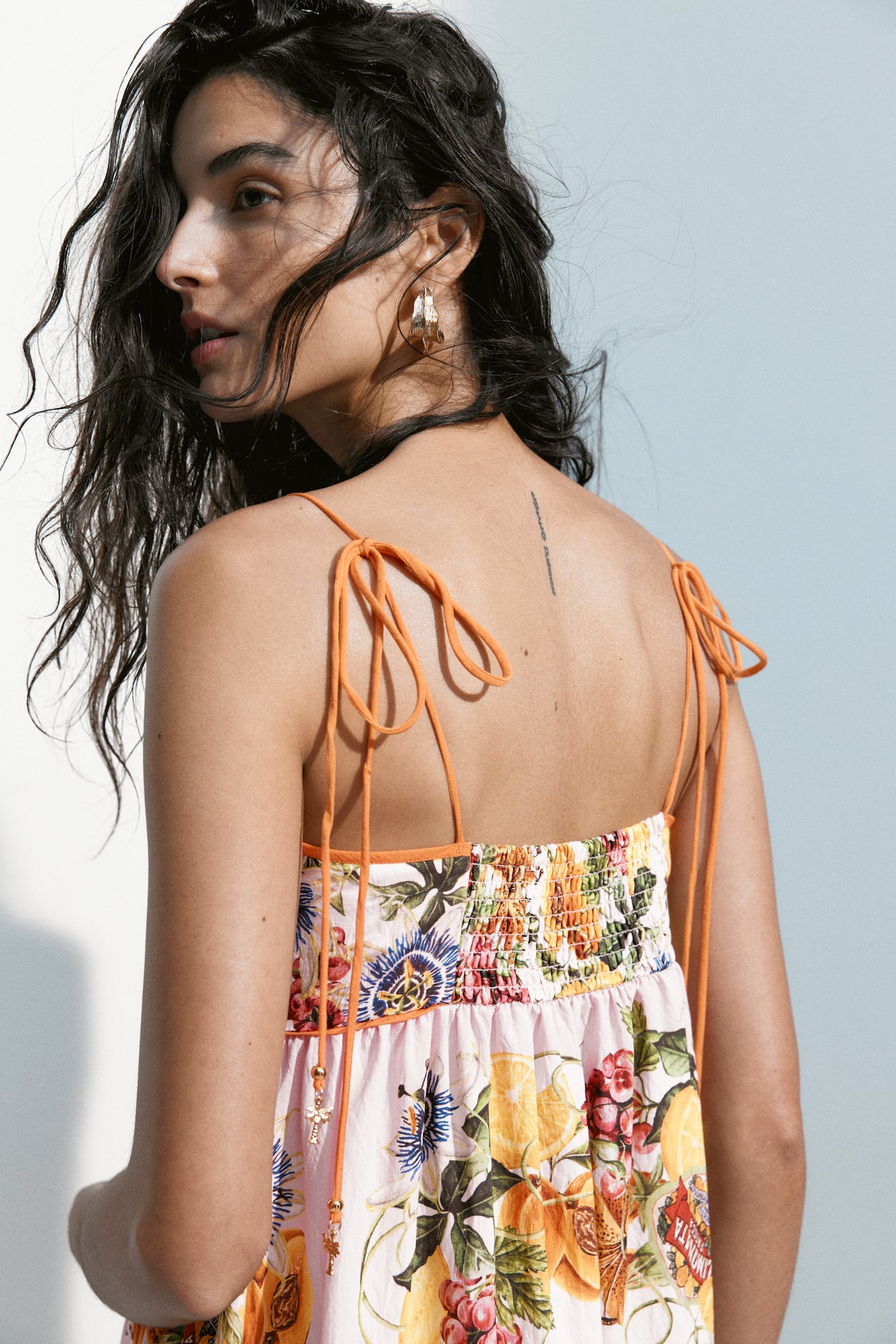 Dress with Tie Shoulder Straps - image 4